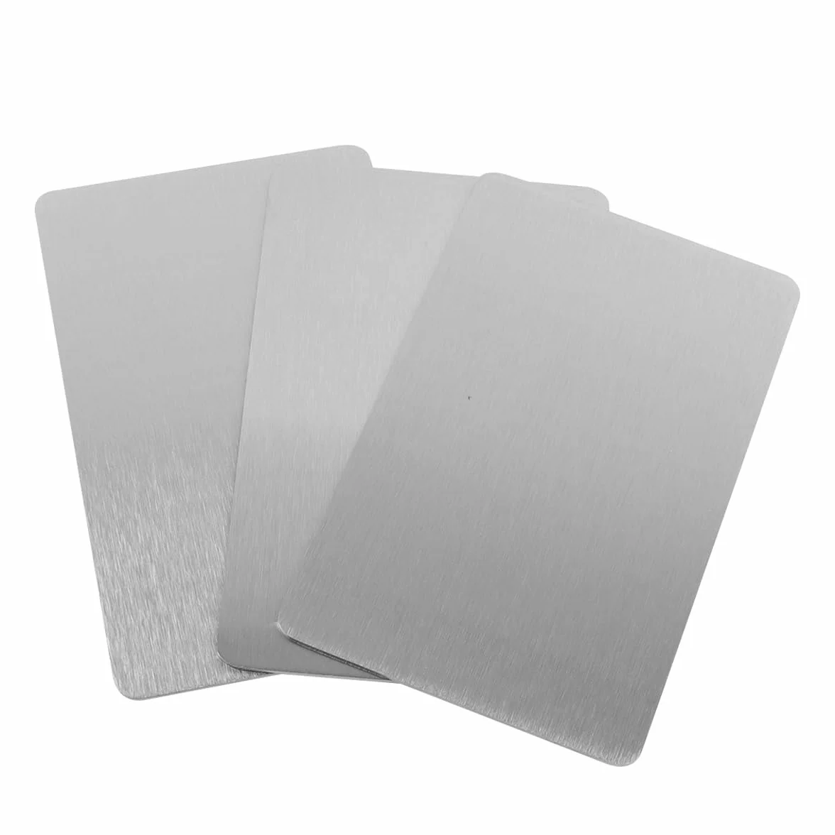 Riven 10 sztuk pustych metalowych wizytówek, wizytówek ze stali nierdzewnej, do grawerowania, drukowania, indywidualnego wzornictwa i wielu innych