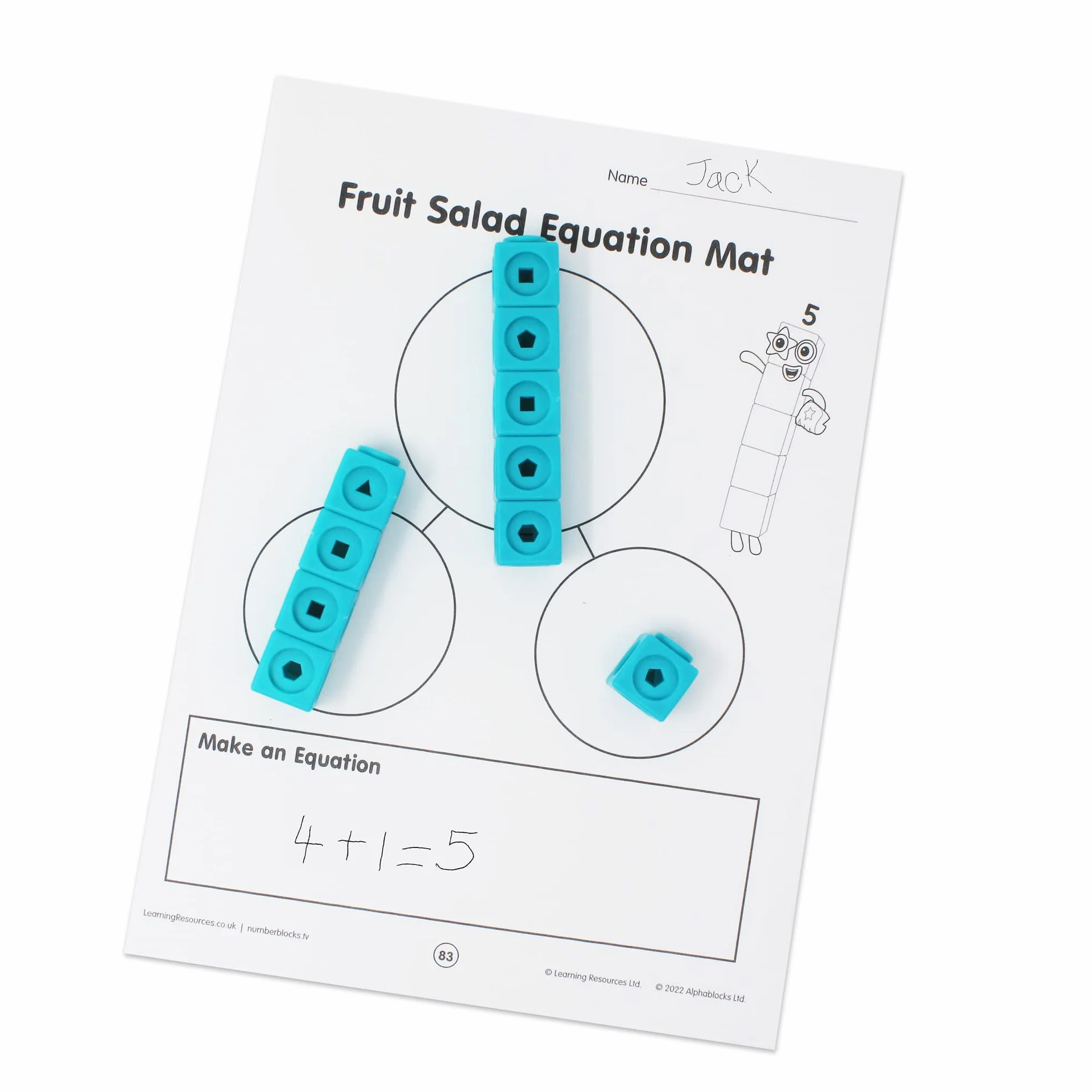 Learning Resources MathLink Kostki Bloki numeryczne Zestaw