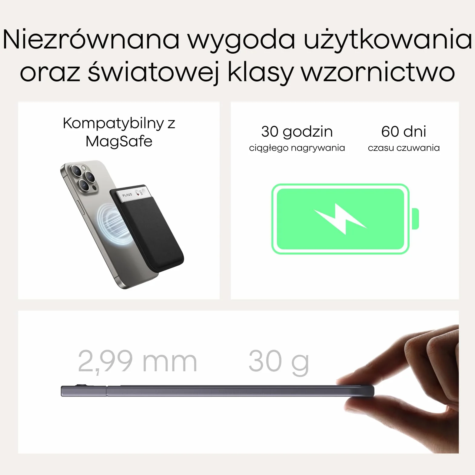 Plaud Note Dyktafon AI 64 GB, obsługa 112 języków, transkrypcja i podsumowanie AI