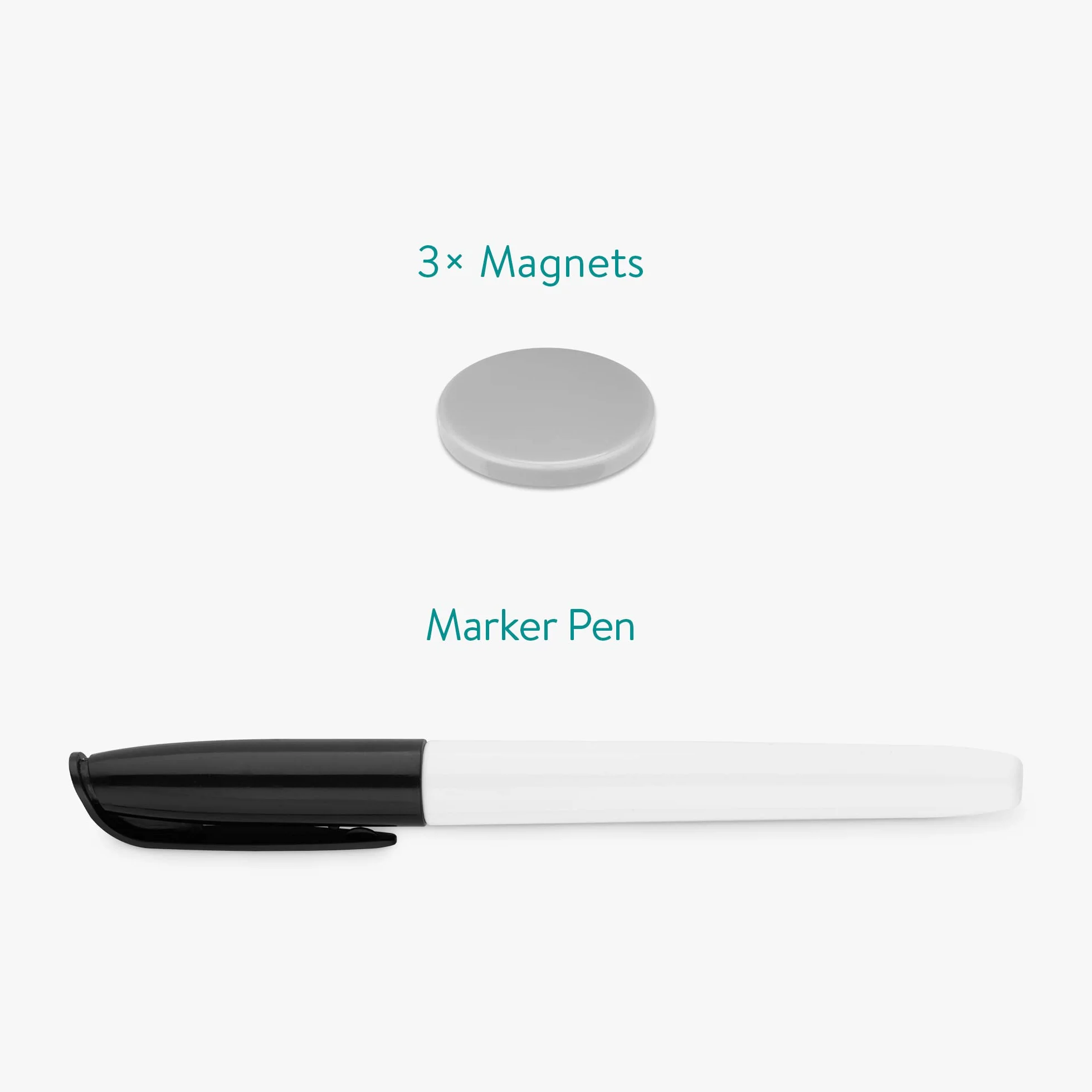 Navaris Tablica magnetyczna - tygodniowa 60,9 x 45,7 x 2 cm dni tygodnia i miesiąca, planowanie tygodnia z 3 magnesami i czarnym filcem