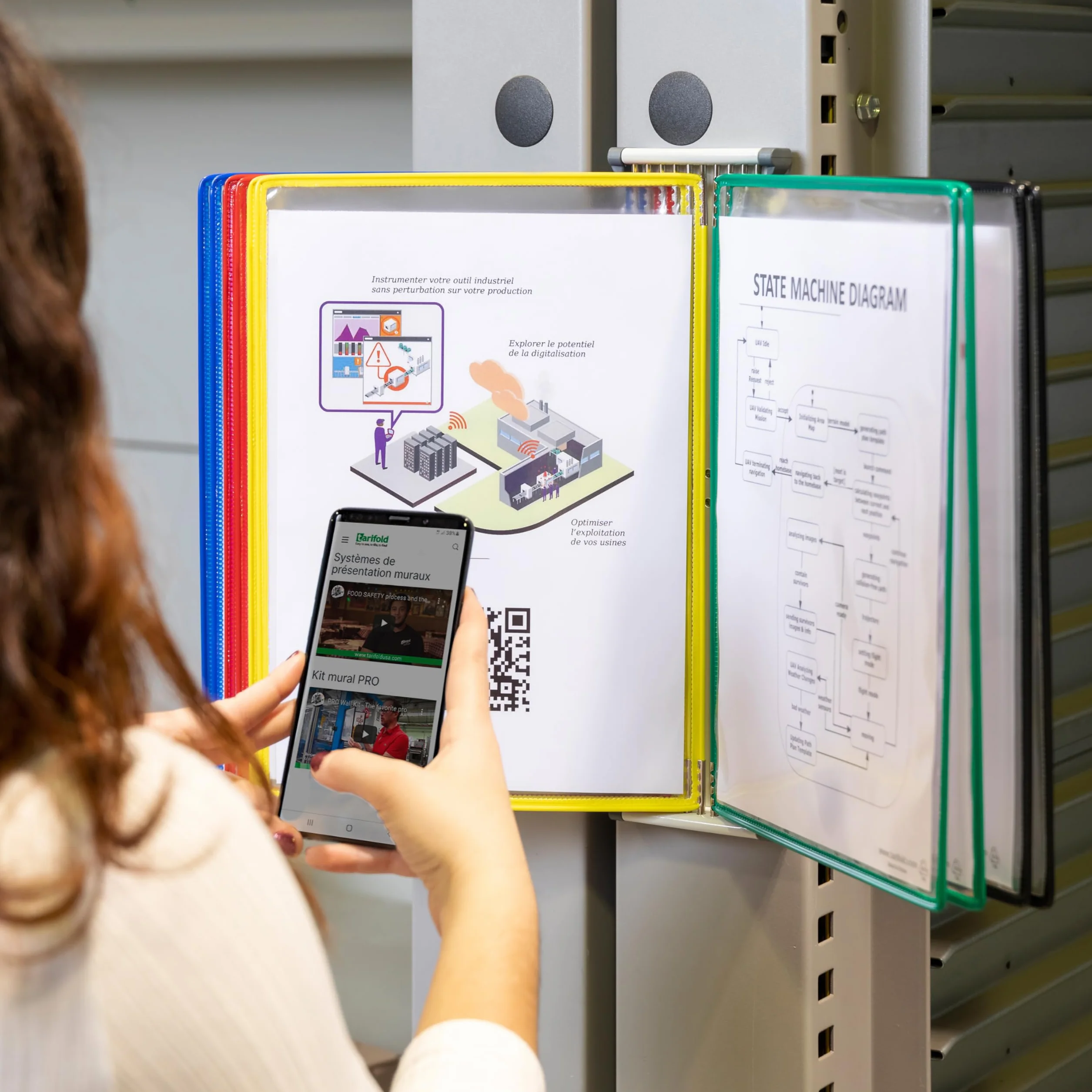 Tarifold Technic ekspozytor ścienny z 5 zakładkami indeksującymi i 10 kieszeniami A4 różne A4 Ref 414109