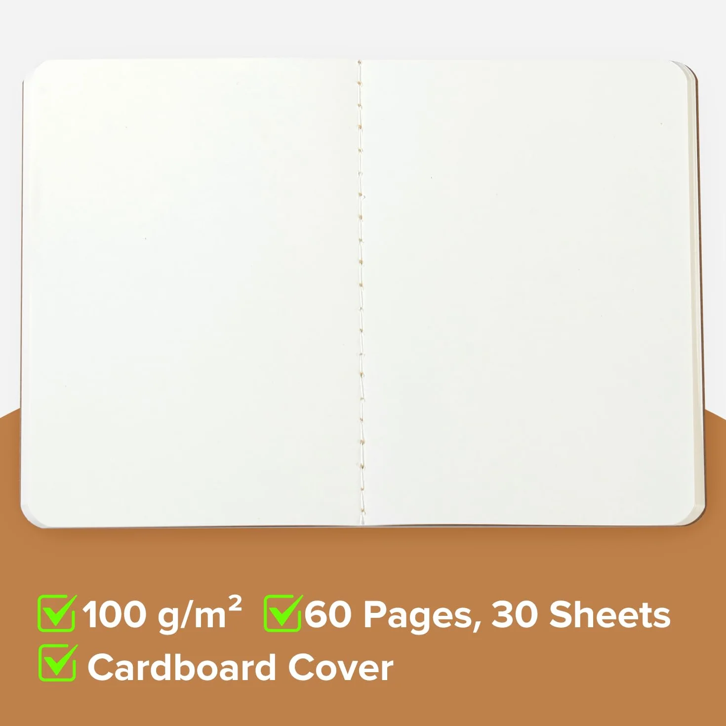 HOMEMARS Notatnik A6, 24 sztuk, 100 GSM, gruby papier, notatnik blanko, notes A6, zeszyt A6, 10x14cm, 60 stron, okładka kartonowa