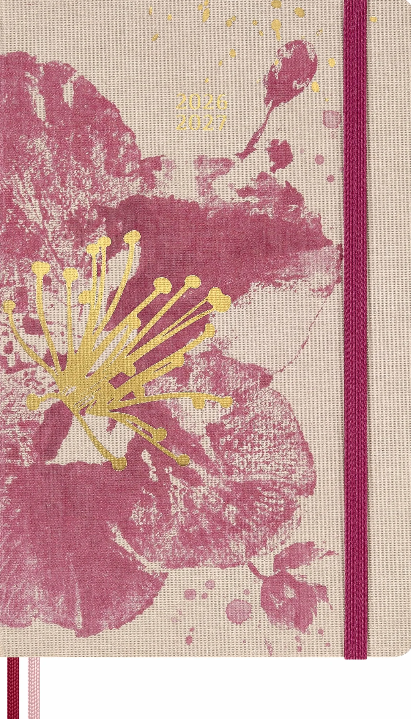 Moleskine 18 Monate Sakura Wochen Notizkalender limitierte Ausgabe 2026/2027, L/A5, 1 Wo = 1 Seite, rechts linierte Seite, fester Einband