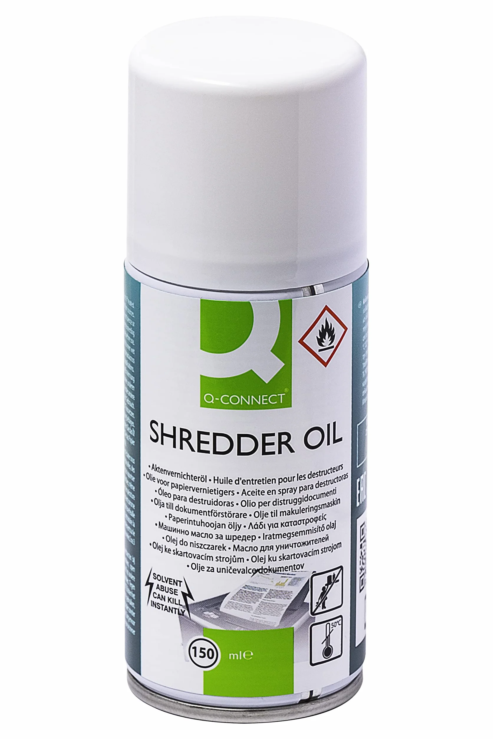 Q-Connect KF14455A niszczarka do dokumentów, olej do niszczenia dokumentów, 150 ml