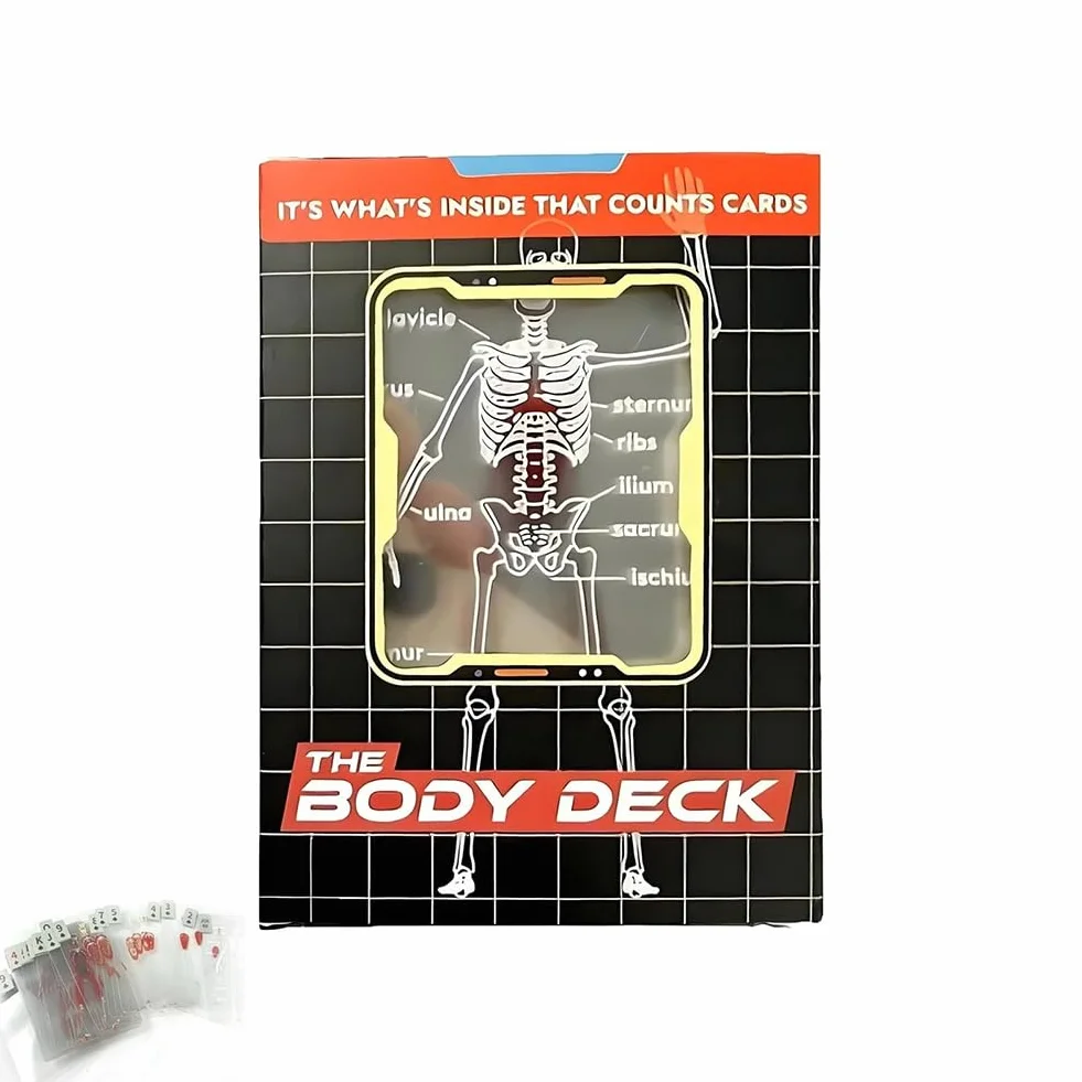 The Body Deck-Discover The Cuda Body Deck Funny Anatomy Playing Cards, 3D obraz ludzkiego ciała, pokład z półprzezłami
