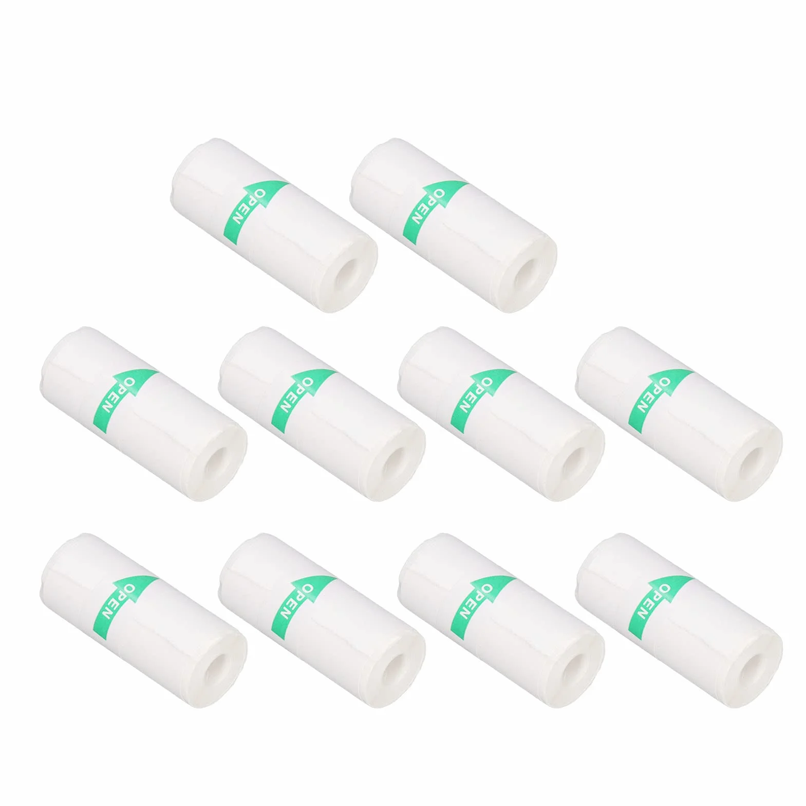 10 Rolkowy Papier do Drukarki Termicznej, Przenośny Papier Termiczny pokwitowań Termiczny Samoprzylepny Mini Papier do Drukowania na etykietę Niewłaściwe Pytania Zdjęcie 57x25mm