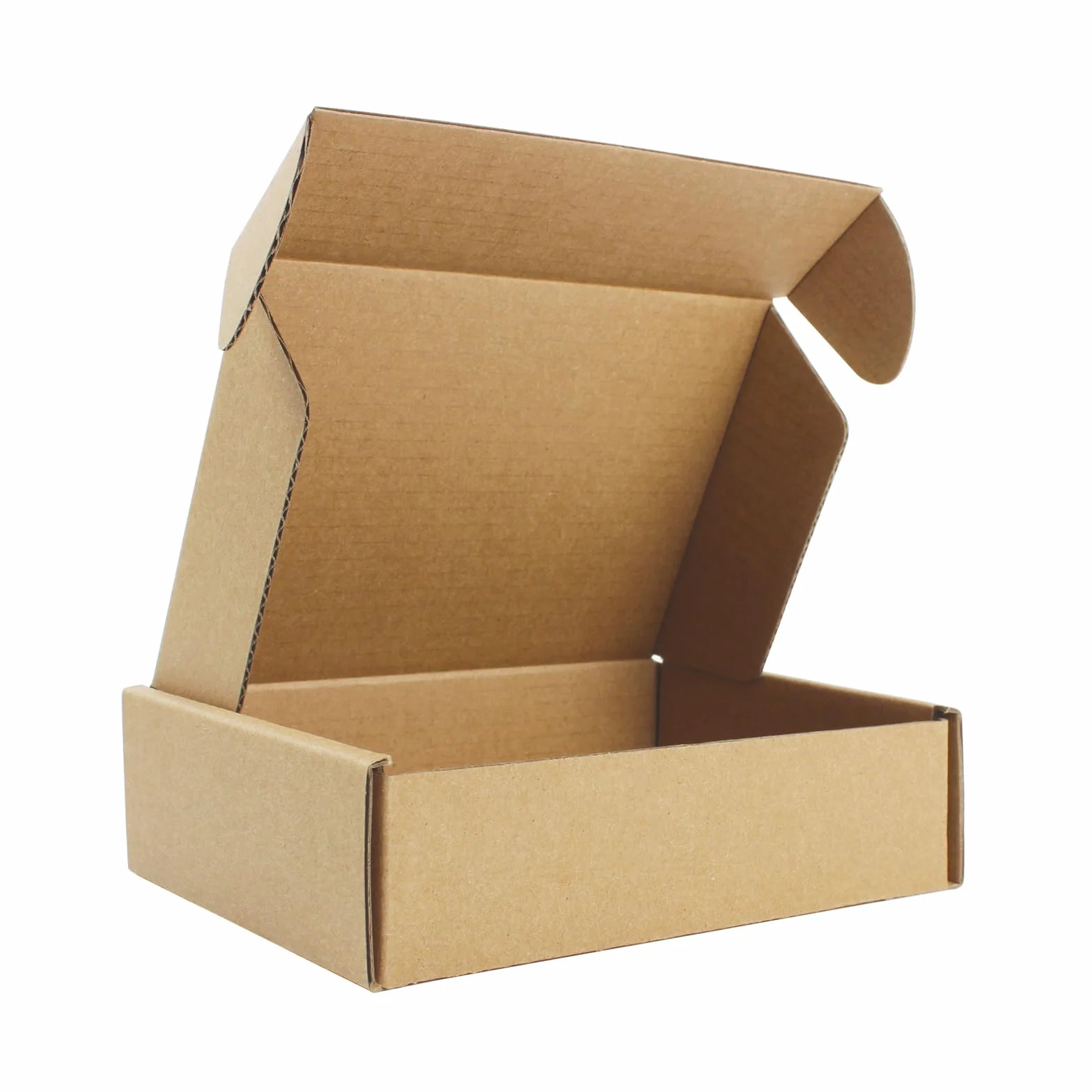 15 x 10 x 4 cm Kraft Składane Pudełko Wysyłkowe – Karton z Recyklingu – Naturalny Brąz Wewnątrz i Na Zewnątrz – Na Biżuterię, Rękodzieło i Prezenty – 25 szt.