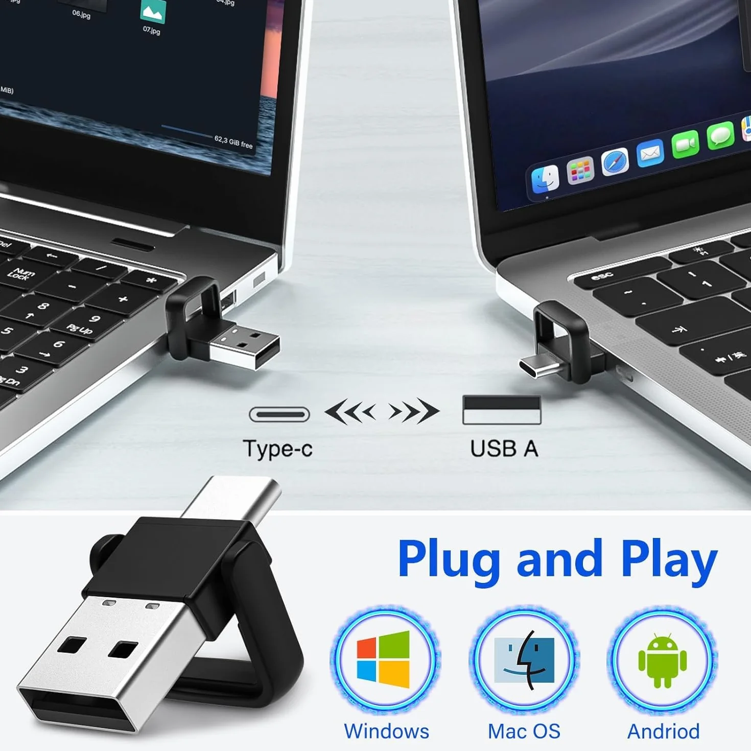 Bezprzewodowy Prezenter z Metalową Obudową do PowerPointa, USB typu C 2 w 1 Ladowalny Wskaźnik Slajdów, Prezenter do Komputerów Mac PC i Laptopów