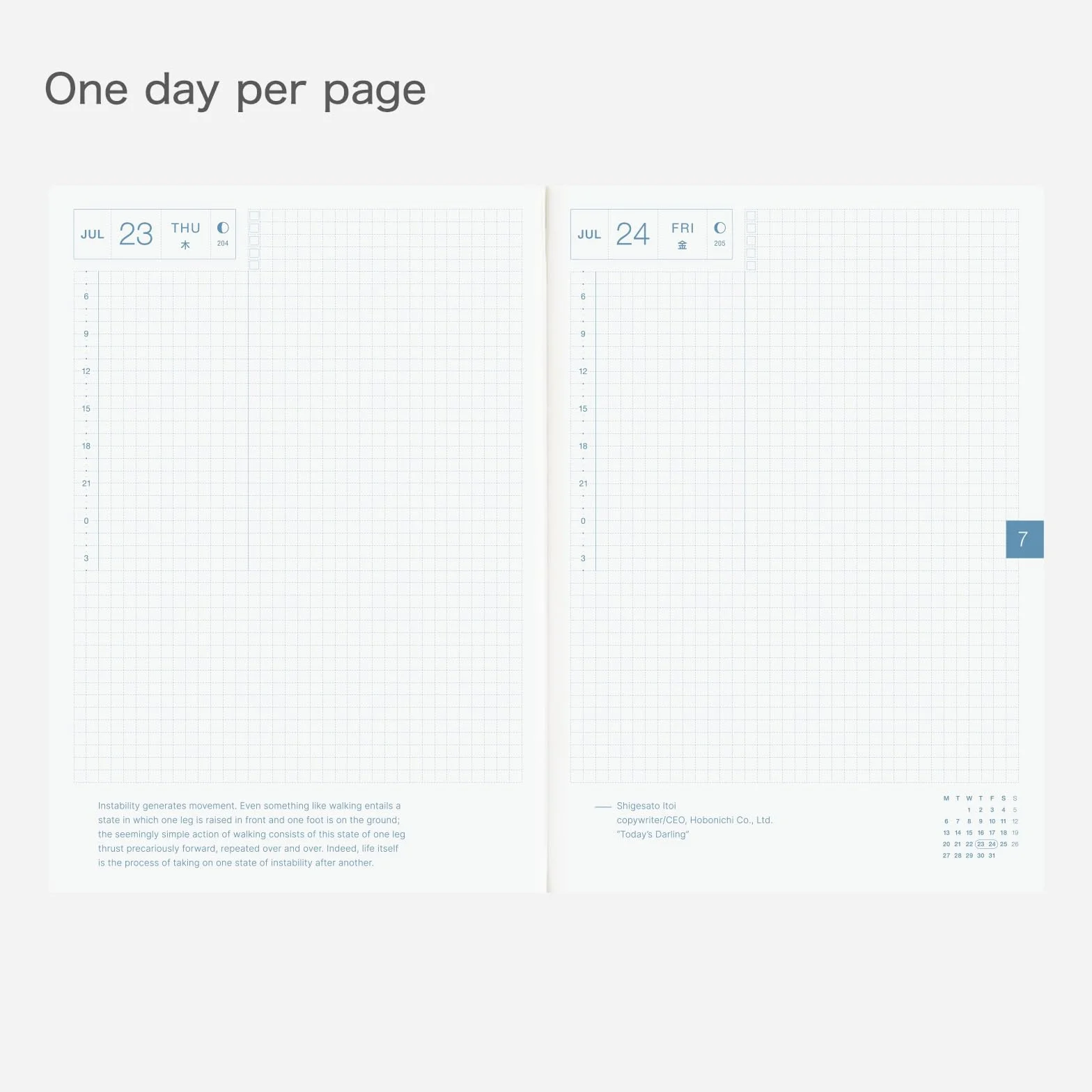 Hobonichi Techo 2026 książka dla kuzynów, format A5, angielski, codzienna, tygodniowa, początek stycznia, planer