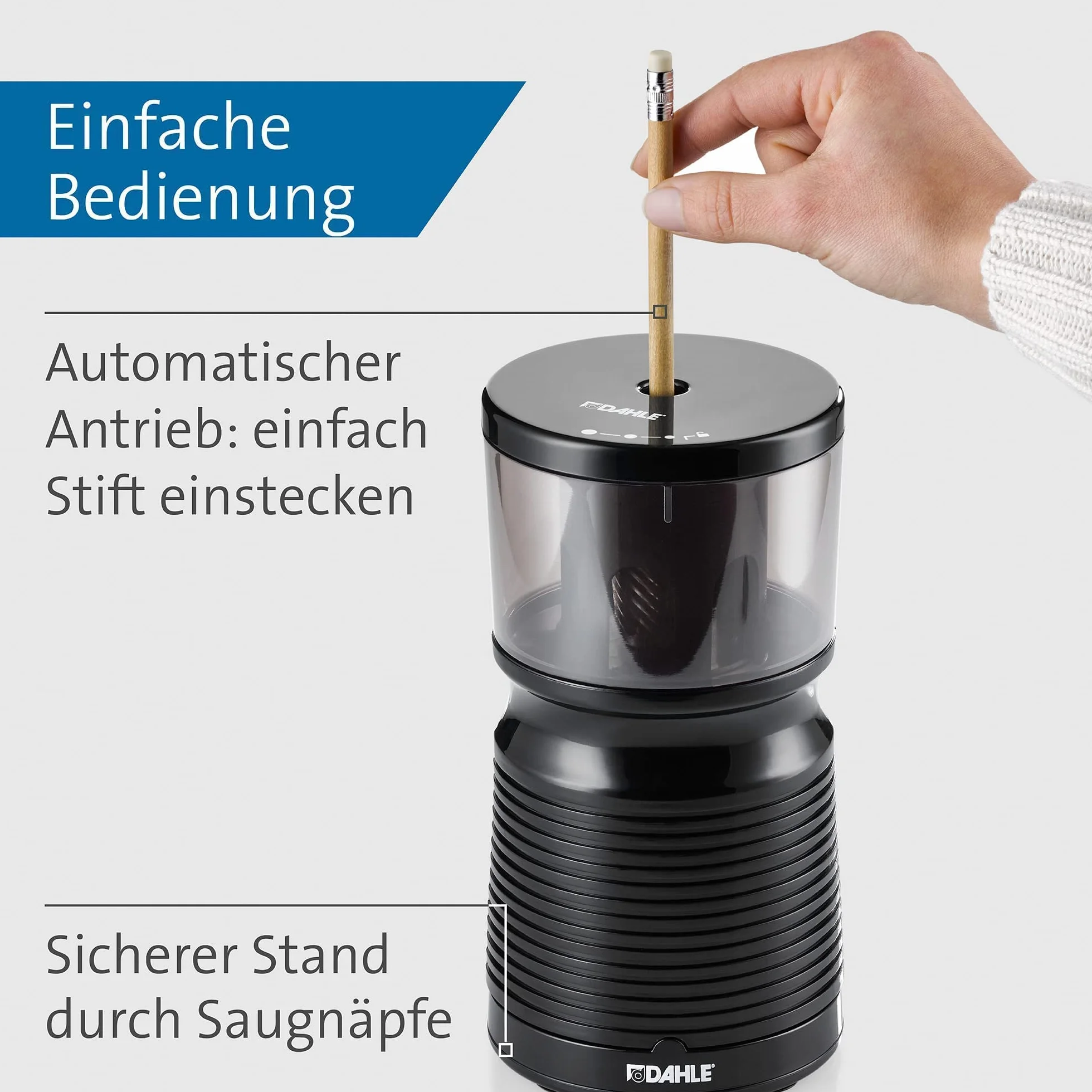 Dahle Elektryczna Temperówka 8 mm – 11 mm Czarny