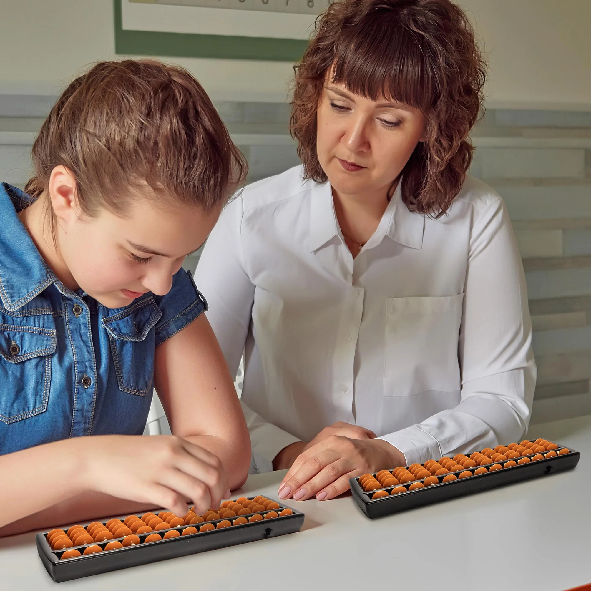 Yellow Mountain Imports Soroban Abacus - 13 kolumn, 24,5 cm profesjonalny japoński kalkulator do matematyki psychicznej i nauki Montessori