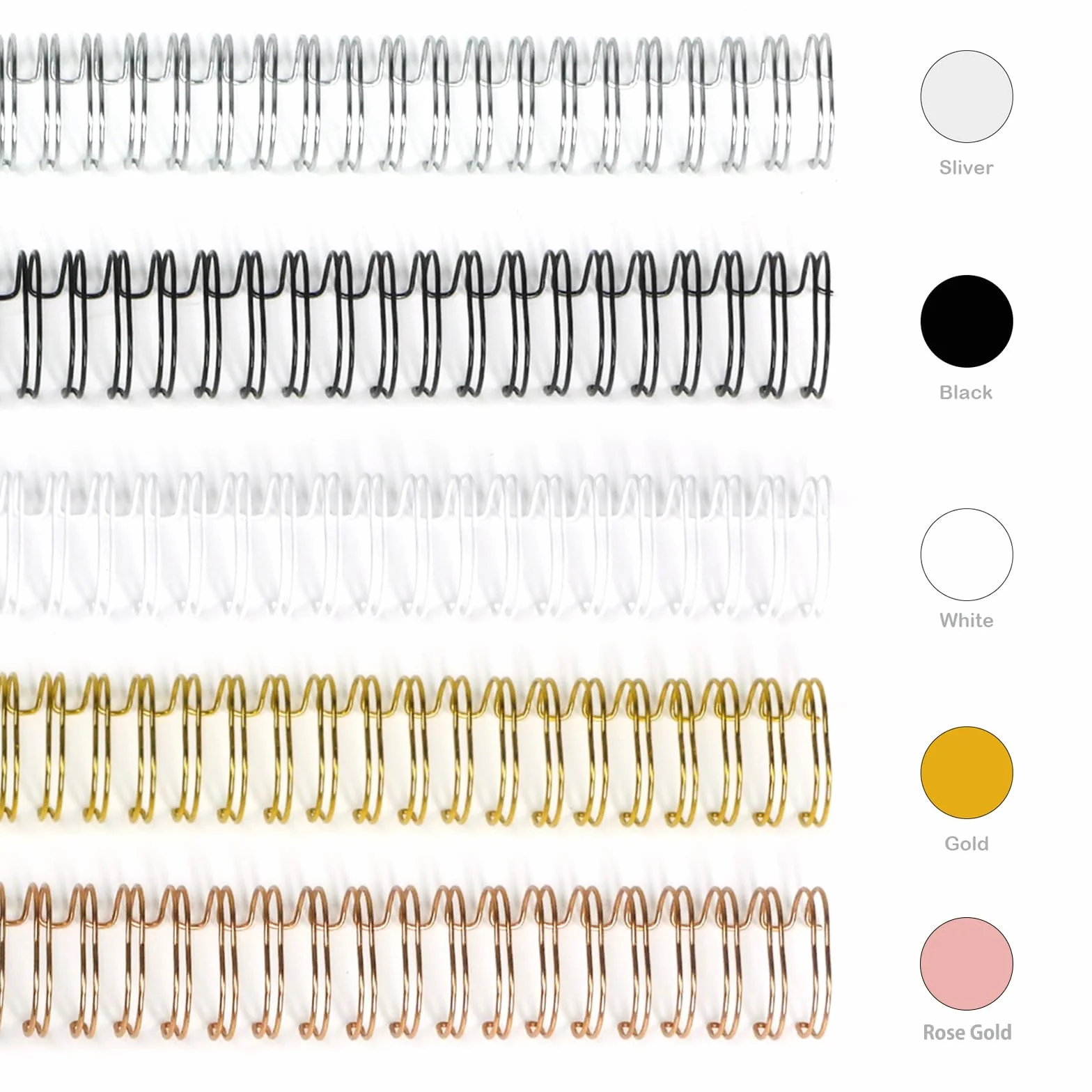 RAYSON Kolce druciane, 105 arkuszy, podział 3:1, 15,9 mm, 34 pętle A4, kolorowe, 50 sztuk