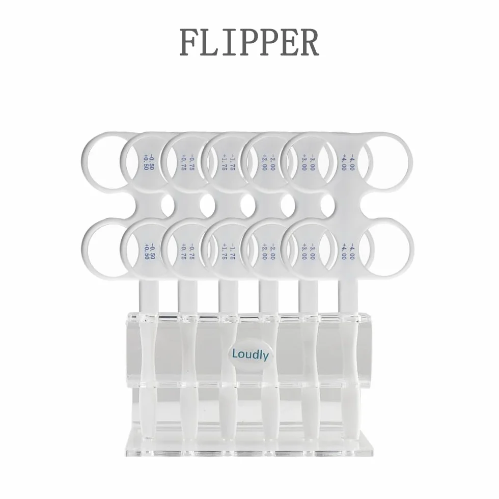 Flipper optyczny Tester wzroku okulary Optometryczne Soczewka flipper Okulistyczny flipper Zestaw potwierdzający flipper Okulistyczny Instrumenty optyczne (±1.75D)