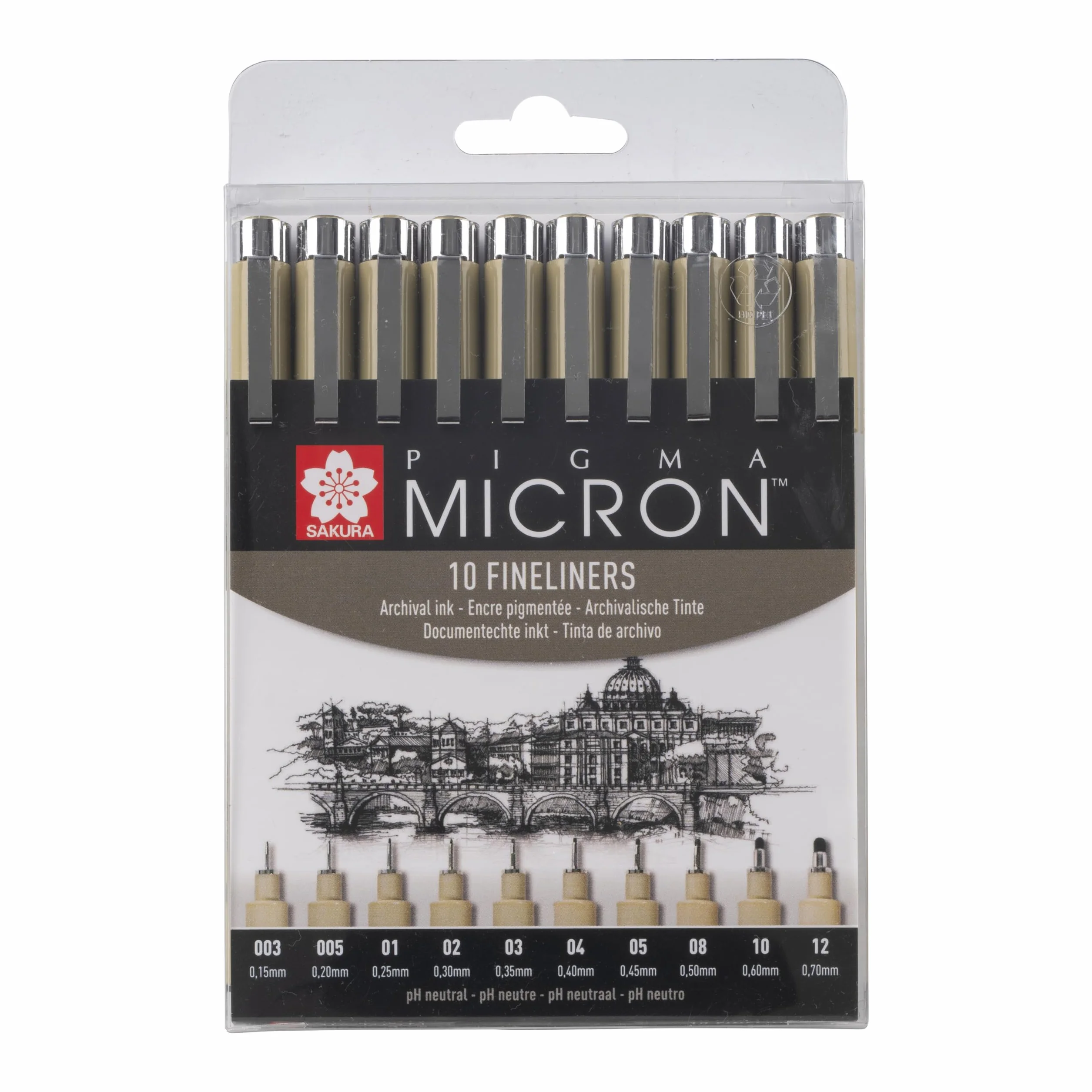 Pigma Micron cienkopisy 10 sztuk