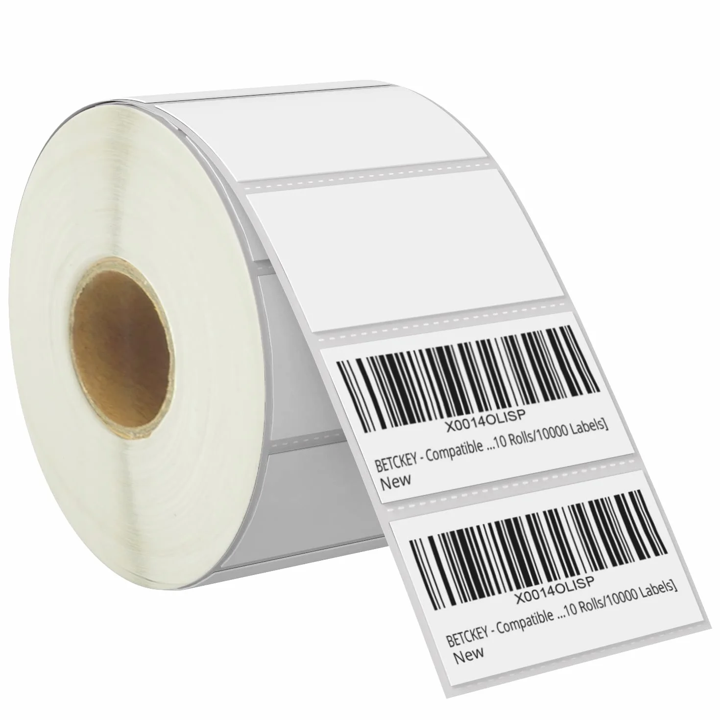 BETCKEY - 1 Rolek Etykiety Termiczne, 50 x 25mm(2 x 1"), 1300 Etykiety Samoprzylepne Kompatybilny z Drukarką Etykiet Zebra, Klej Premium & Perforowane
