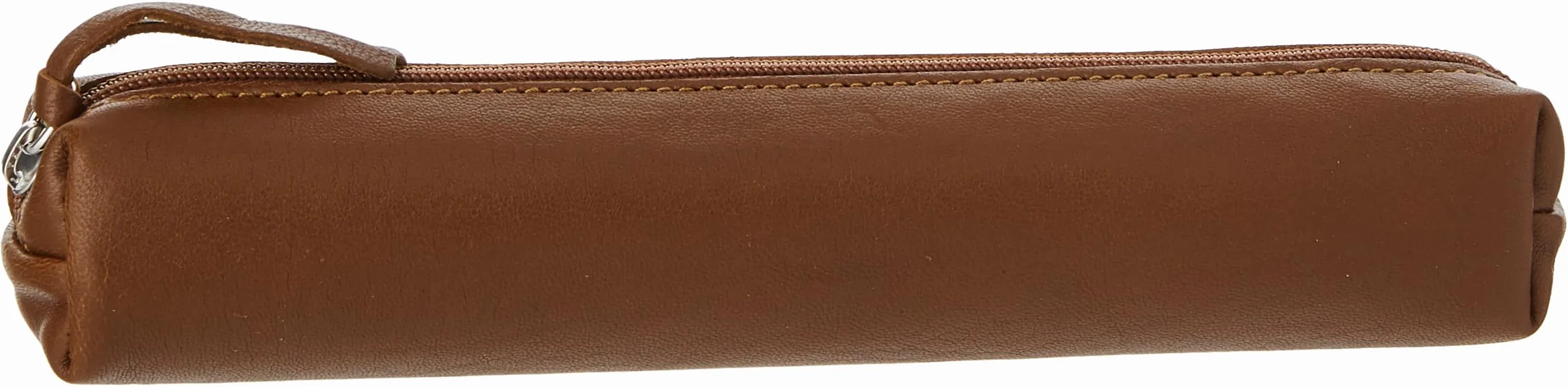 Clairefontaine 410081C Lawrence Slim piórnik skórzany 19,5 x 2,5 x 4cm 1 szt. kolor camel brown praktyczny i elegancki na długopisy i ołówki