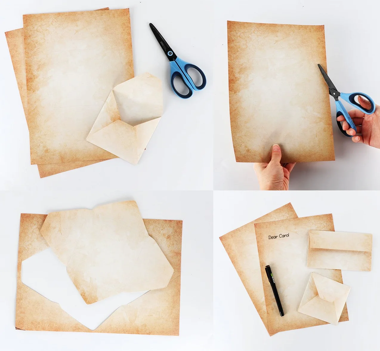 100 Arkuszy Papier Listowy Stary Vintage Absofine Alt Casanova Średniowieczny DIN A4 Obustronny 120 g