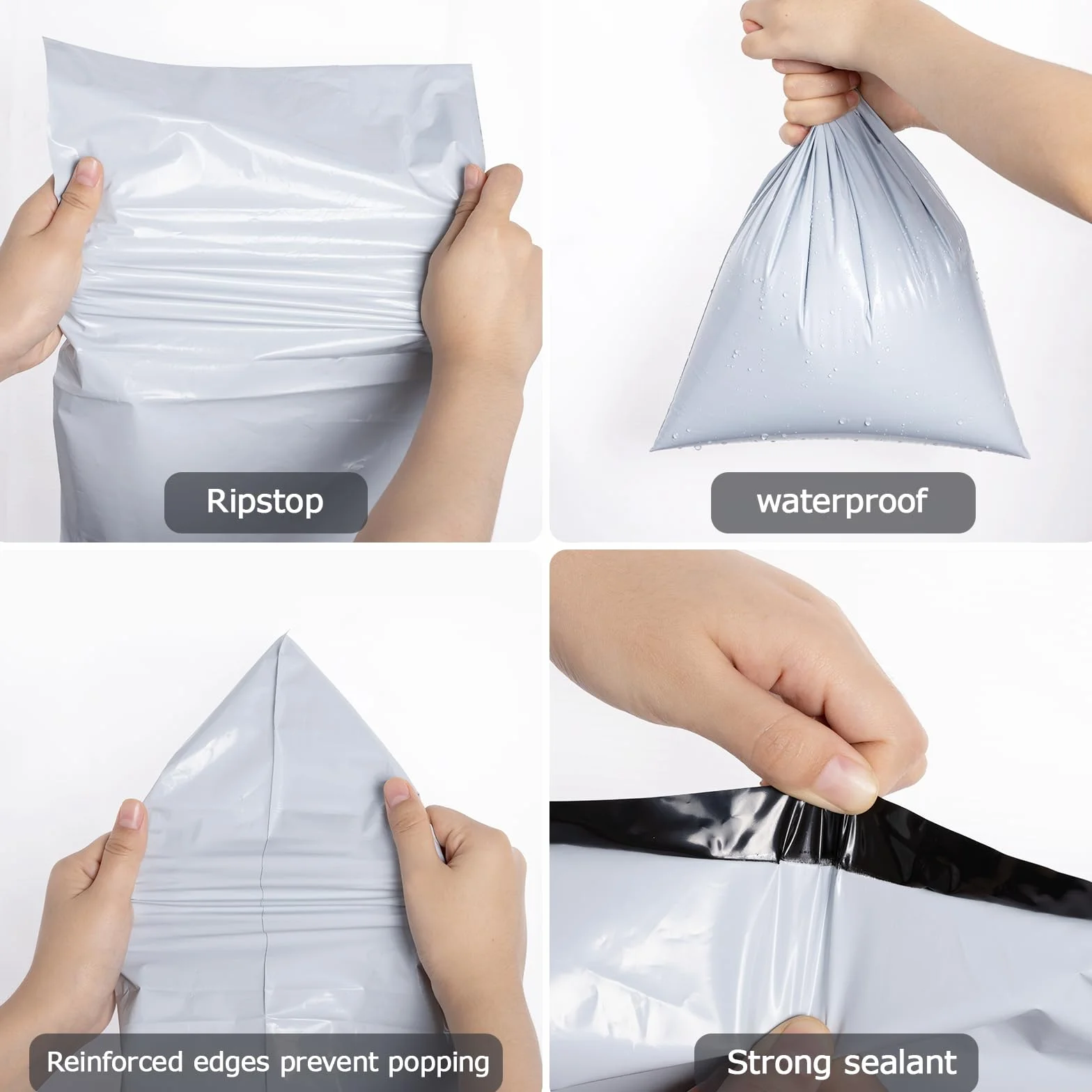 100 sztuk koperty plastikowej wysyłki, 25 x 36 cm, opakowanie wodoszczelne i pyłoszczelne, woreczek wysyłka opakowania opakowania na ubrania, hermetyczne torby samoprzylepne