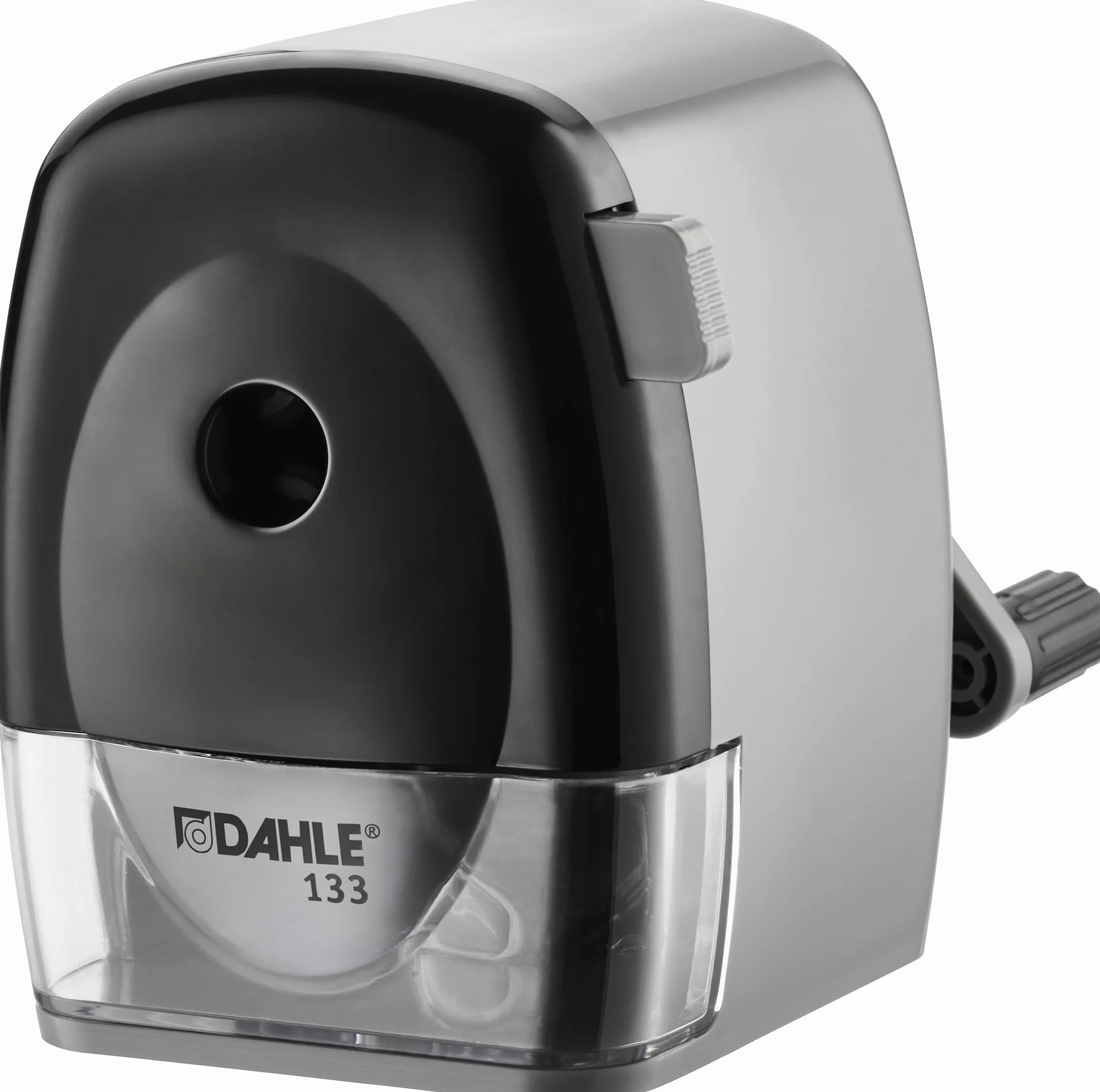 Dahle 133 ręczna temperówka (temperówka do ołówków o średnicy do 11,5 mm), szara/czarna