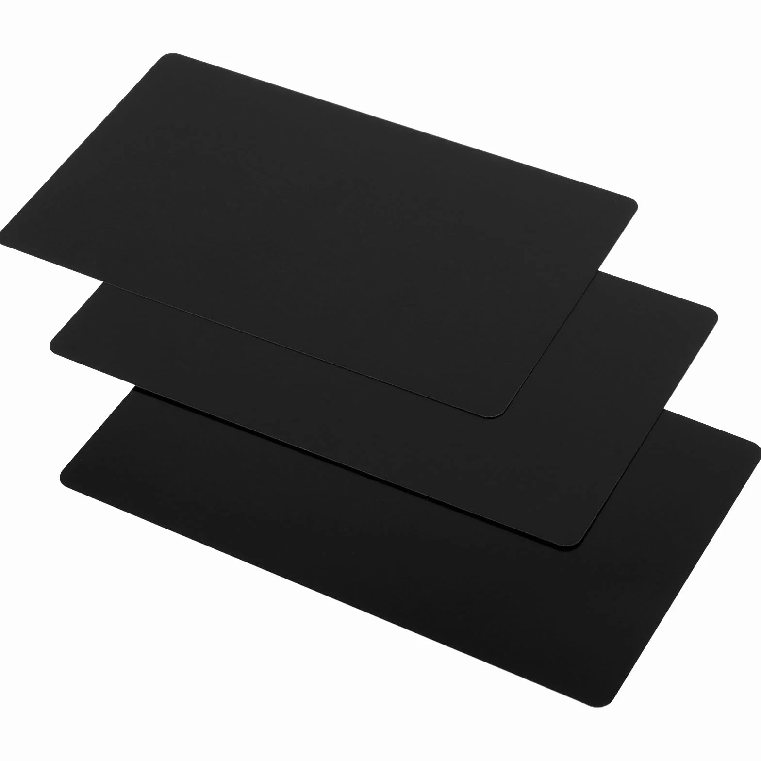 150 sztuk metalowych wizytówek, 0,21 mm, czarne, grawerowane laserowo, aluminiowe półfabrykaty do grawerowania, do domu, biura, dla klientów, karty podarunkowe, 86 x 54 mm, 86 x 54 mm