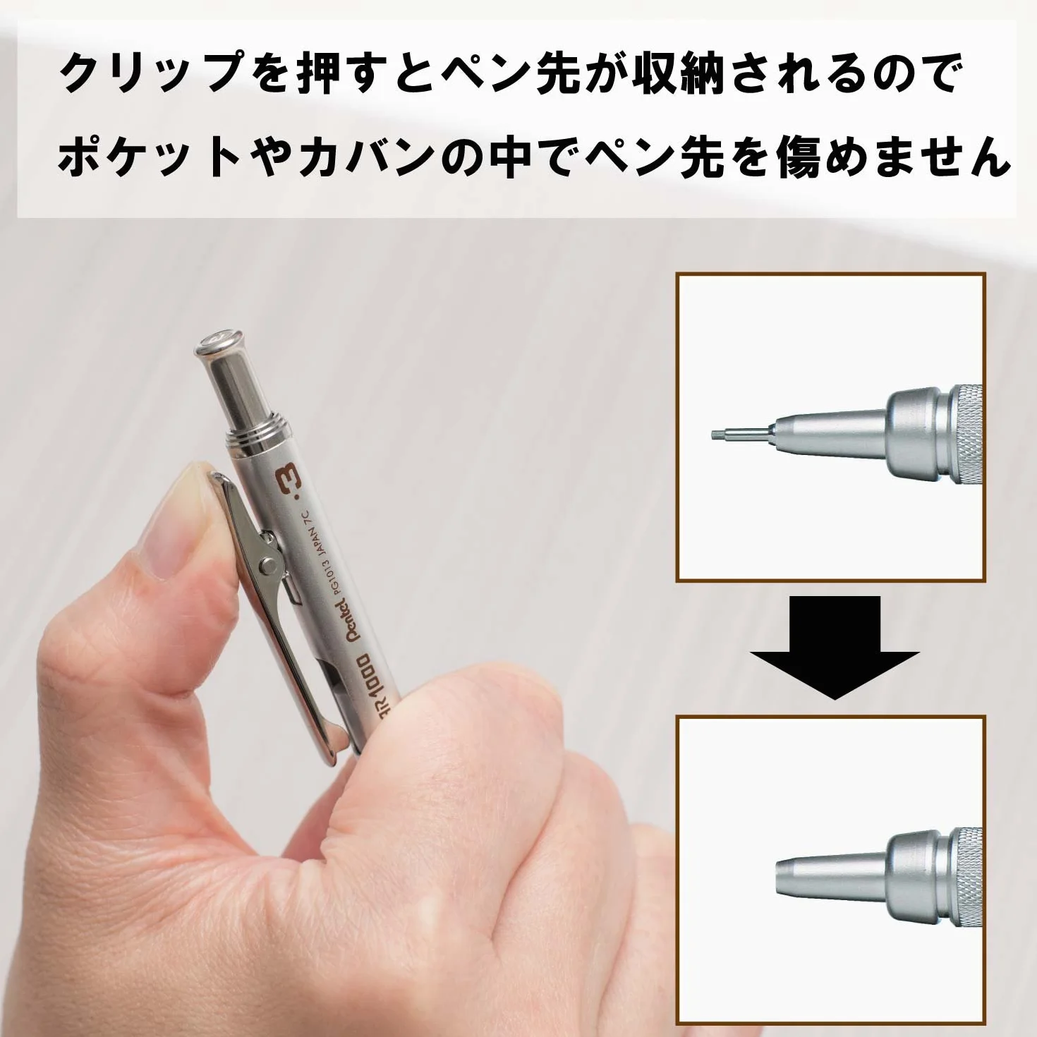Pentel Graphgear 1000 mechaniczny ołówek kreślarski, 0,3 mm, brązowy (PG1013)