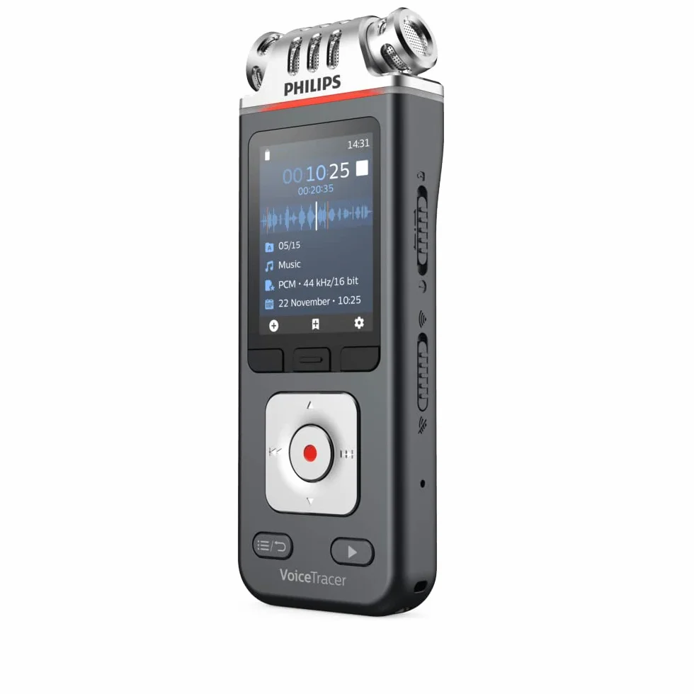 Philips Voice Tracer DVT7110 Rejestrator Audio, Szary, 3.5mm