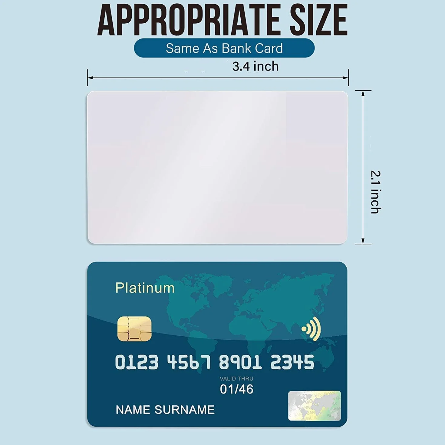 100 sztuk Sliver Sublimation Metalowe wizytówki, grawerowane metalowe wizytówki Półfabrykaty do sublimacji 3,4 x 2,1 cala Grubość (0,30 mm) (srebrny)