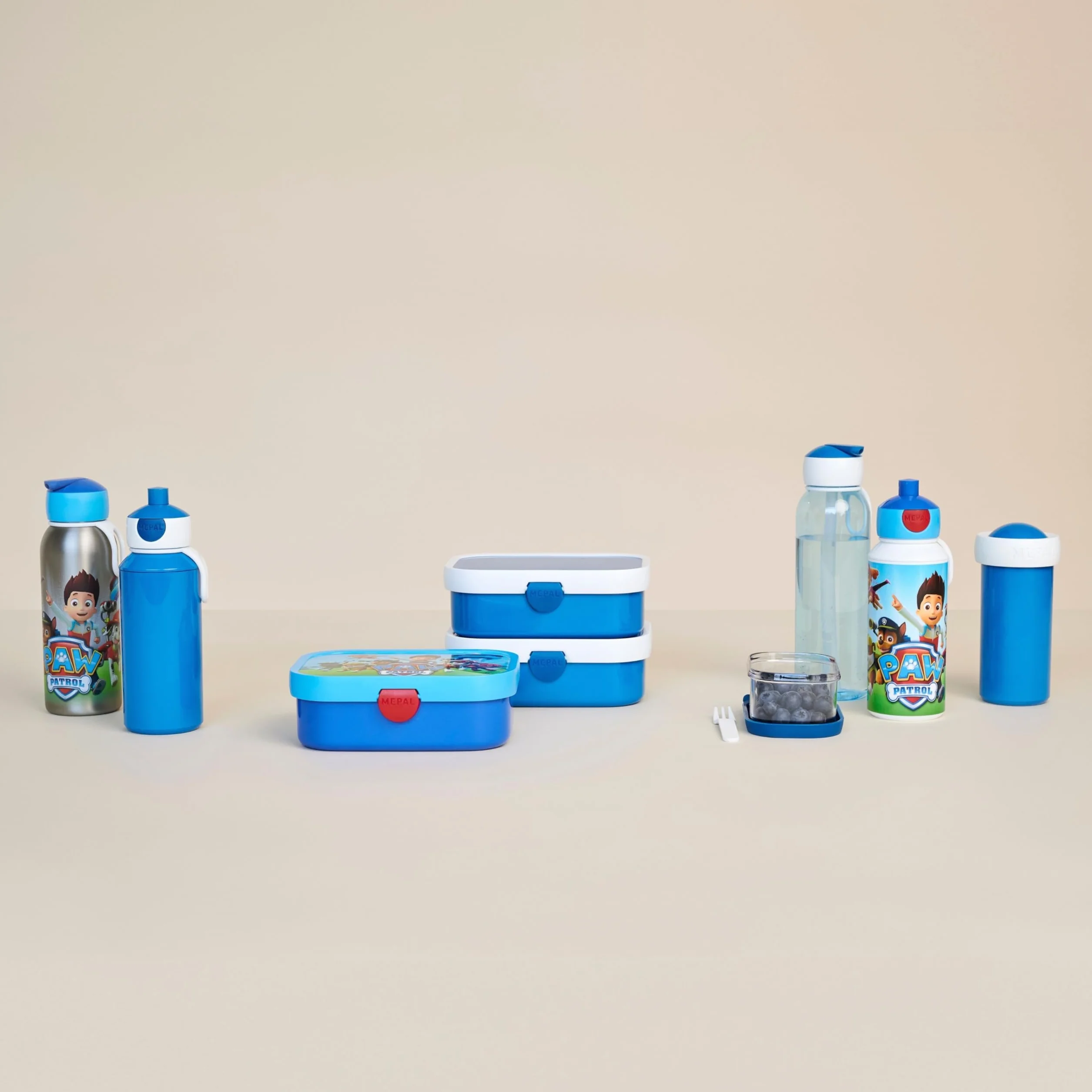 Mepal Zestaw Śniadaniowy dla Dzieci z Butelką na Napoje Typu Pop-Up i Pudełkiem na Lunch, do Szkoły Lub w Podróż, bez BPA, 400 ml i 750 ml, Stitch