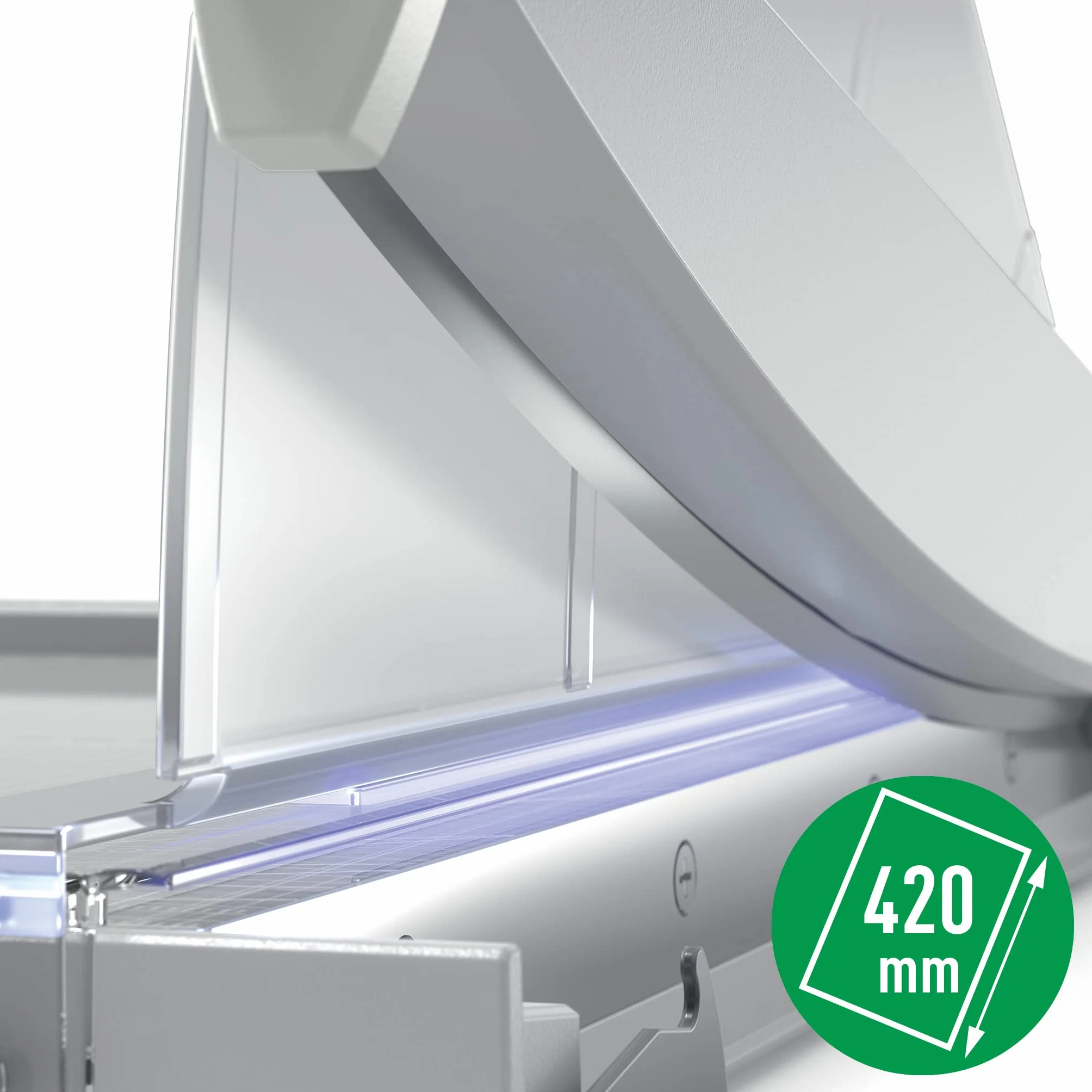 Leitz, Gilotyna do Papieru Leitz Precision Office A3 z Prowadnicą Wyrównującą, Tnie do 15 Kartek, Długość Cięcia 457 mm, Stalowe Ostrze z Osłoną, Światło EdgeGlow (90220000)