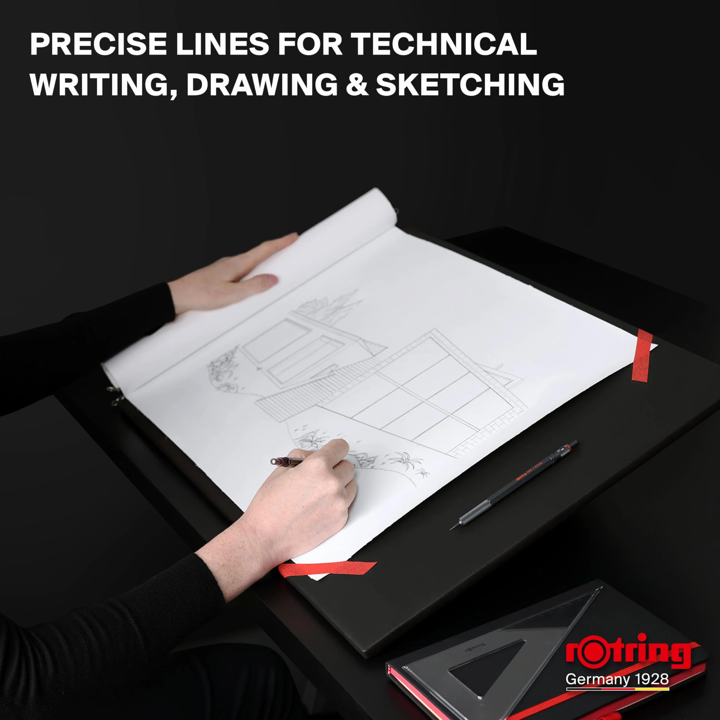 rOtring 600 Ołówek automatyczny | Grafit HB, 0,5 mm | Ołówek w całkowicie metalowej obudowie z wysuwanym wkładem grafitowym | Chocolate Truffle | Antypoślizgowy uchwyt i sześciokątny korpus