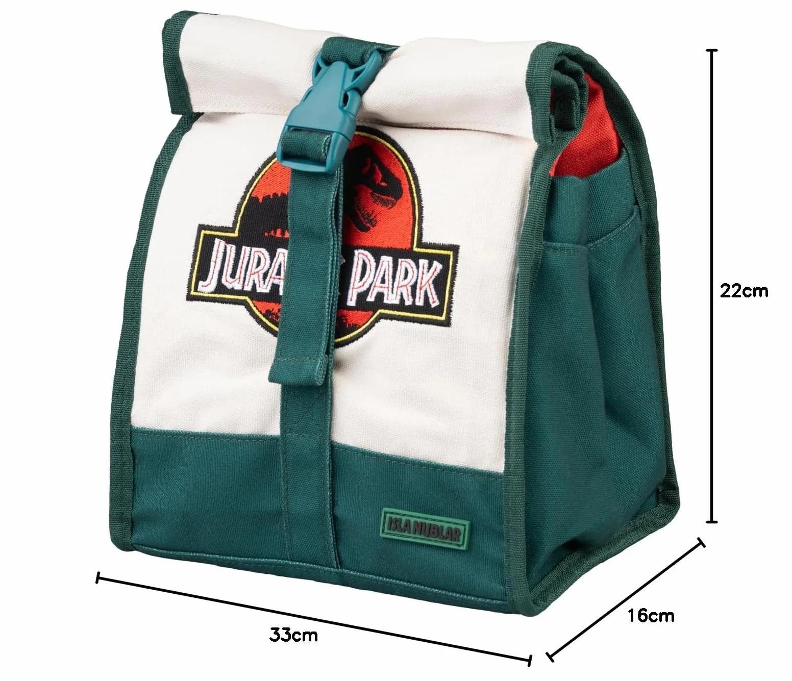 Grupo Erik Insulated Lunch Bag Jurassic Park Merchandise | 8.7 x 13 x 6.3 in - 22 x 33 x 16 cm Cool Bag Lunch Box Adults, Kids Lunch Box, School Lunch Bag | Jurassic Park Gifts, Jurassic World Rebirth