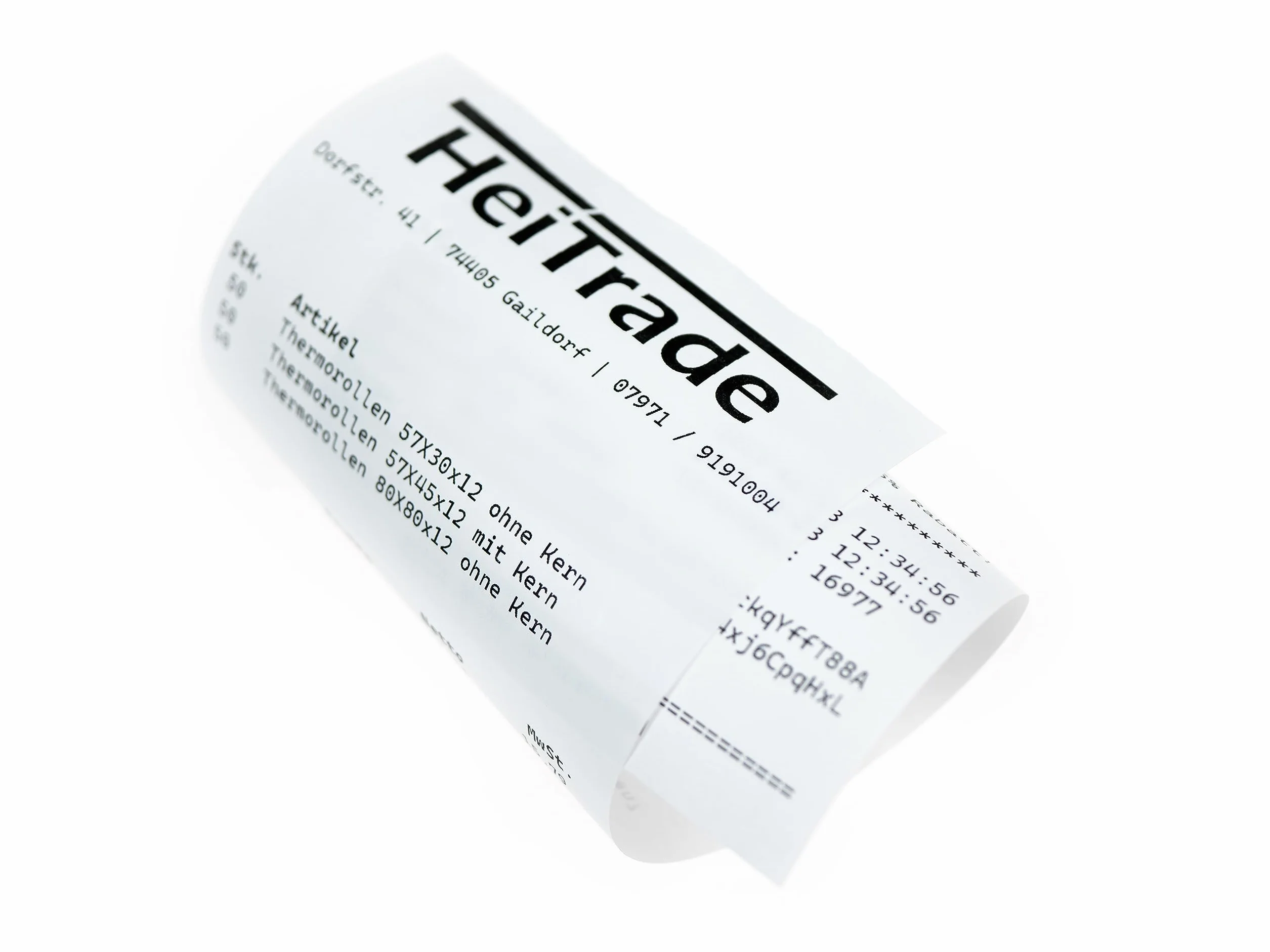 HeiPOS 5x rolki termiczne BPA free (W/Ø) 57mm / 30mm - długość 10m, rdzeń Ø 12mm, gramatura 52 g/m2, grubość 60 µm, 10 lat trwałości