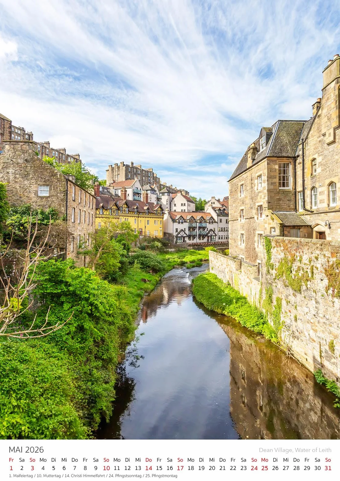 Edition Seidel Kalendarz Edinburgh 2026 DIN A3 Kalendarz Ścienny Wielka Brytania Szkocja Calton Hill Zamek Edynburski