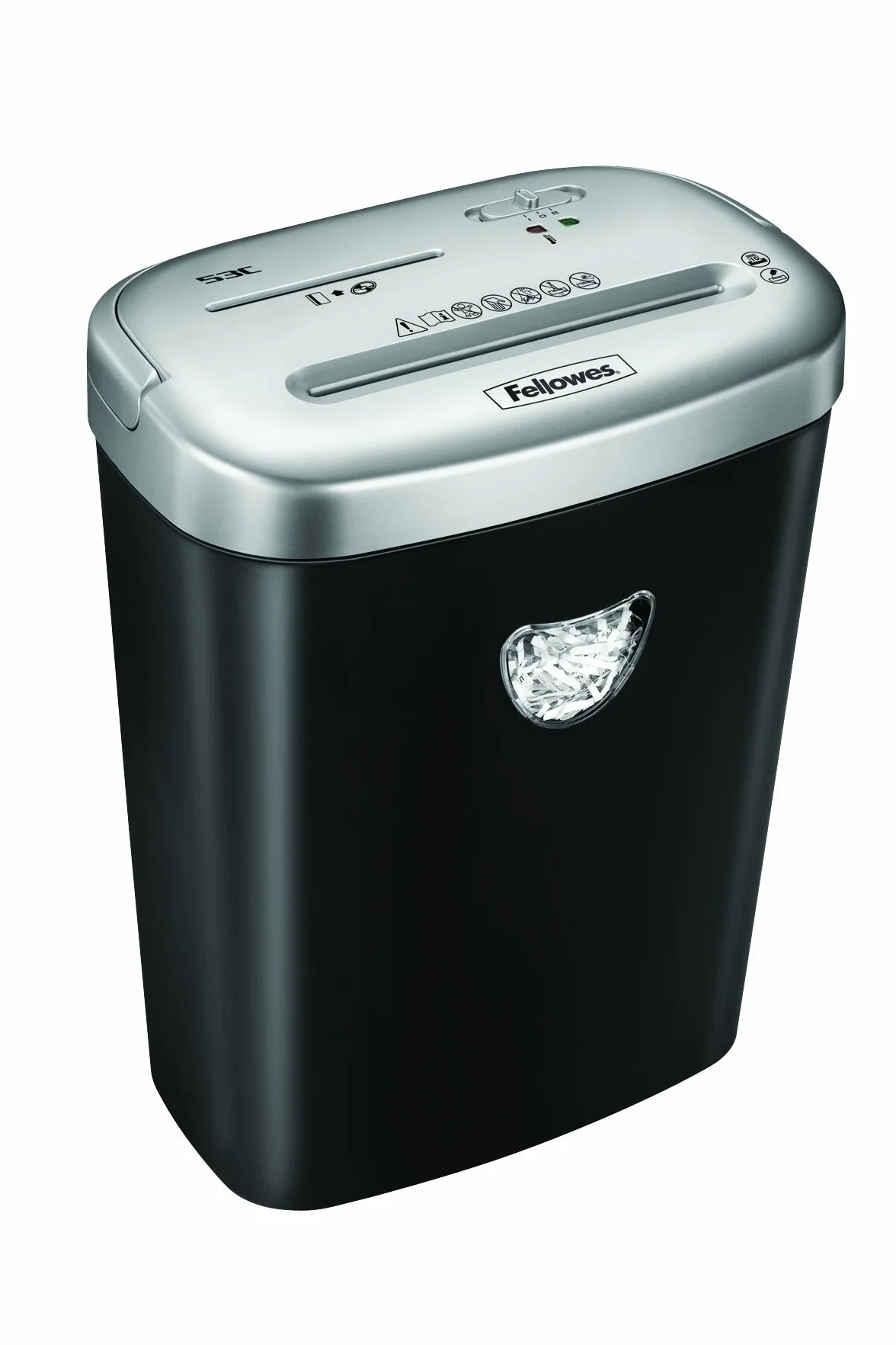 Fellowes 4653101 Niszczarka Dokumentów, Czarny/Szary, 23L