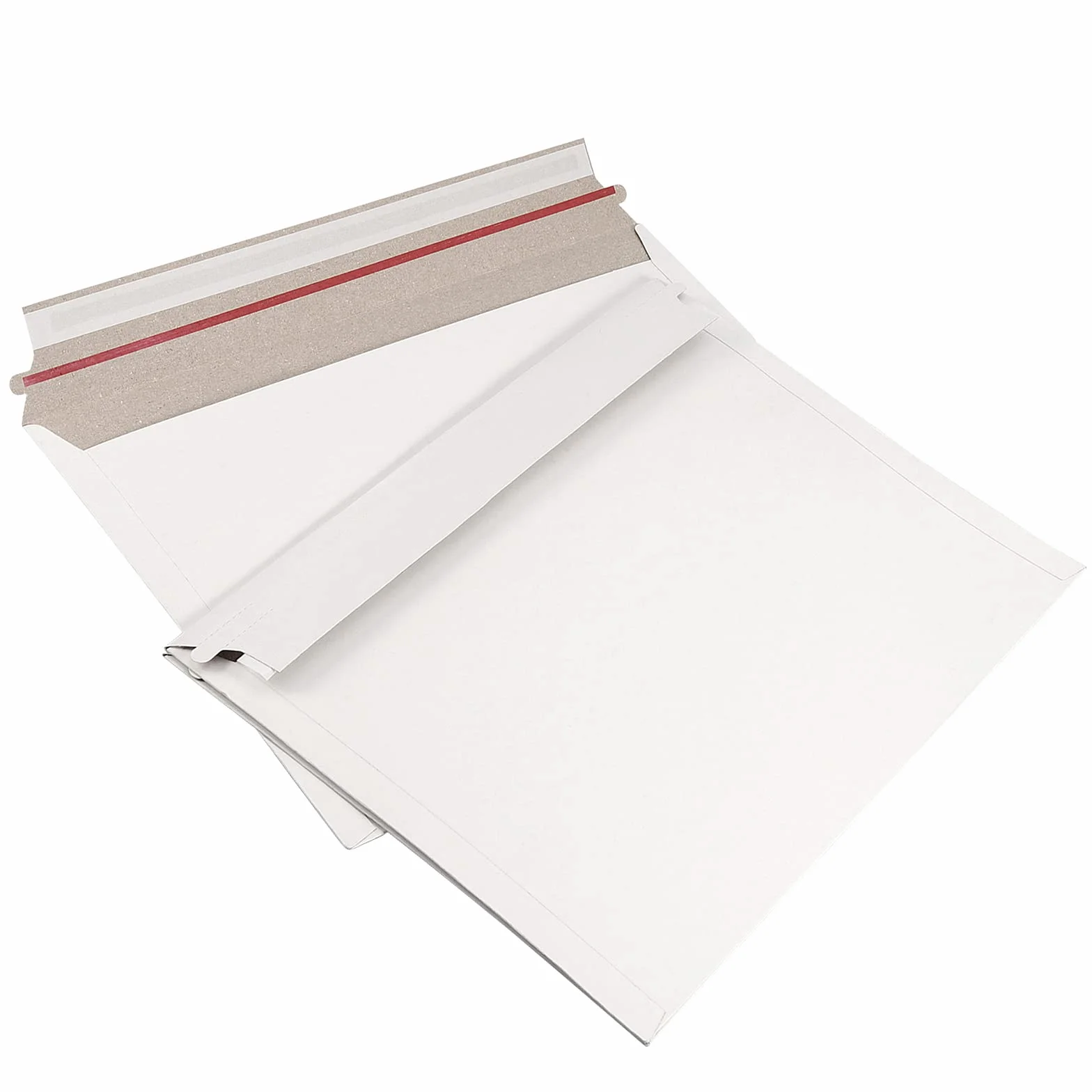 SINJEUN 100 sztuk kopert kartonowych A4 C4 325 mm x 230 mm samouszczelniające białe z twardą tablicą Manilla