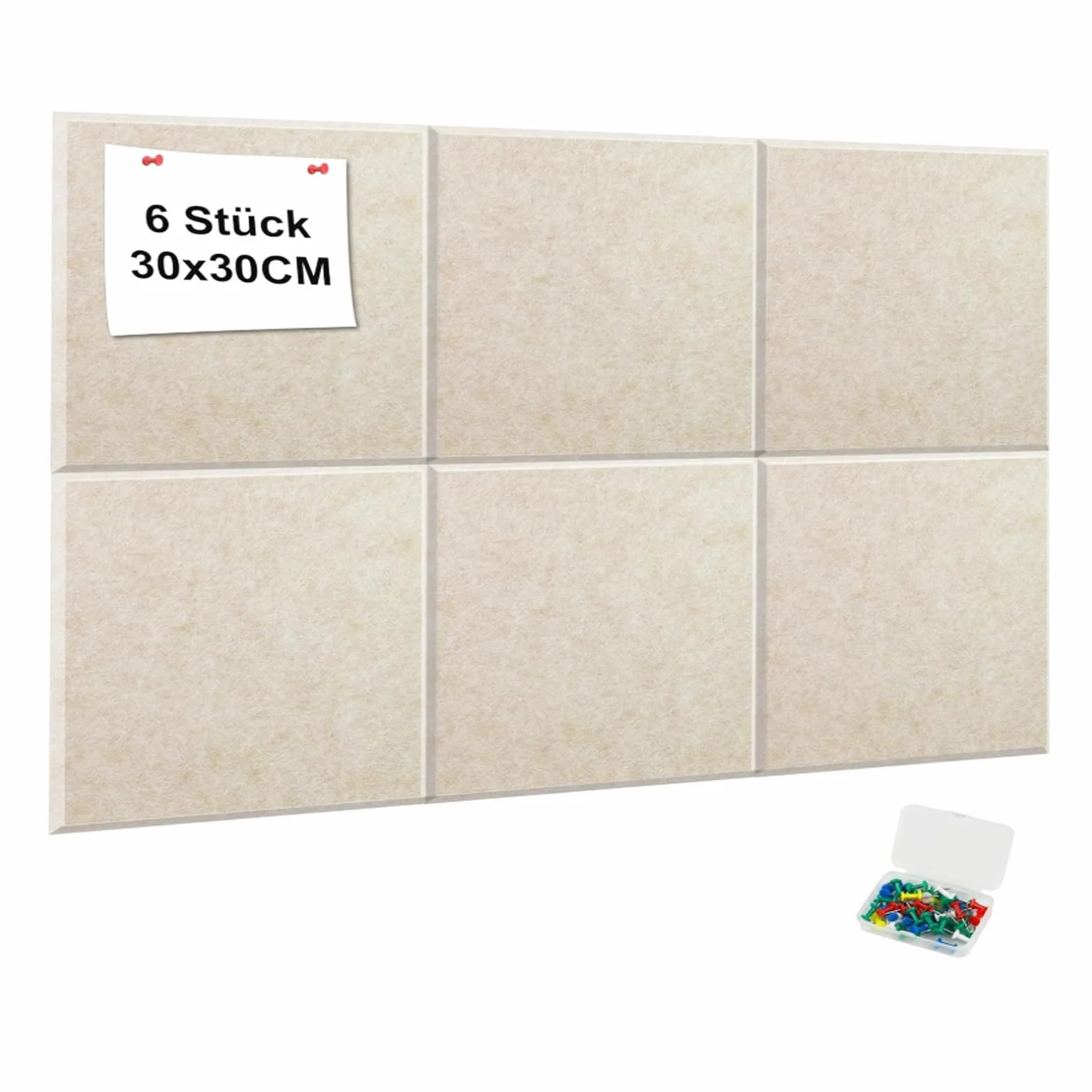 Filcowa tablica korkowa samoprzylepna 90 x 60 cm ciemny wielbłąd 6 sztuk 30 x 30 cm dekoracyjna
