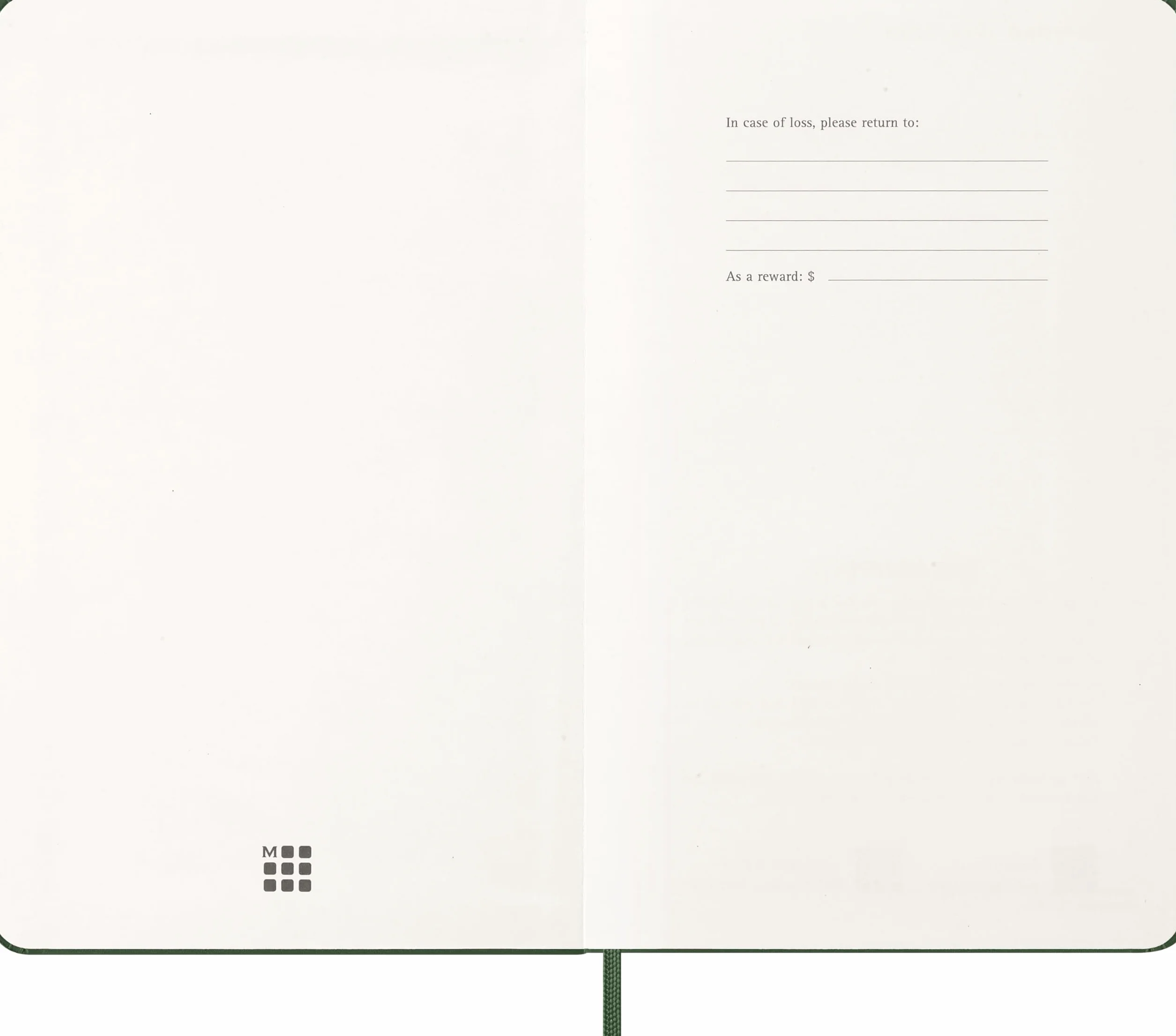 Moleskine 12 Monate Wochen Notizkalender 2026, Large/A5, 1 Wo = 1 Seite, rechts linierte Seite, Fester Einband, Myrtengrün