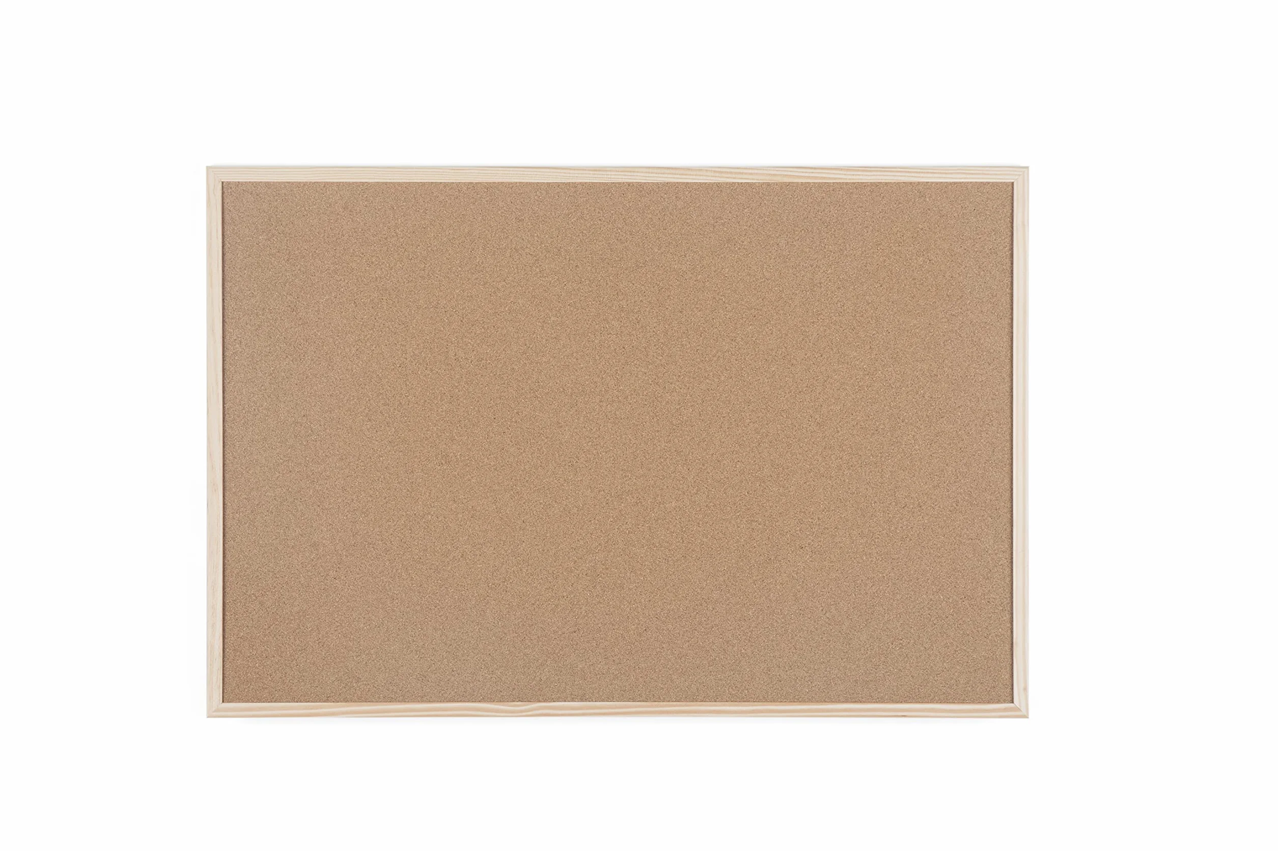 Tablica informacyjna z korka, 90 x 60 cm, drewniana rama Brązowy