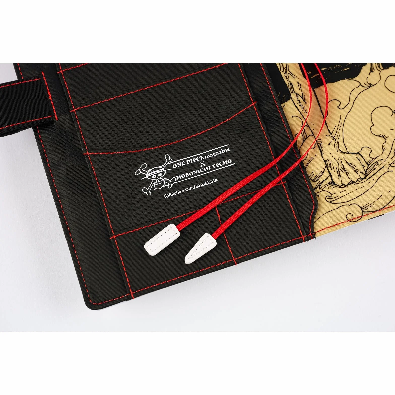 Hobonichi Techo pokrowiec na planer A5 – ONE PIECE magazine: Straw Hat Luffy (czarny) (rozmiar Cousin, tylko okładka)