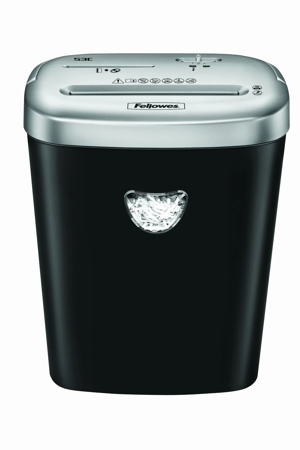 Fellowes 4653101 Niszczarka Dokumentów, Czarny/Szary, 23L