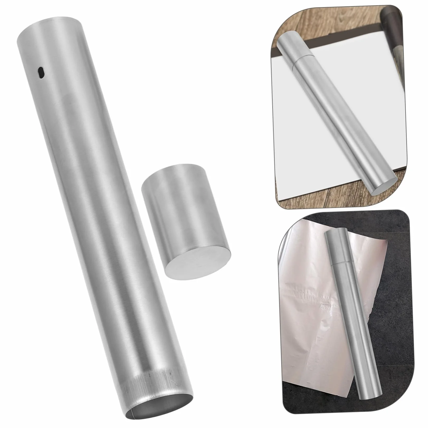 Stainless Steel Fireproof Document Holder Tube Portable Certificate Storage for Important Papers