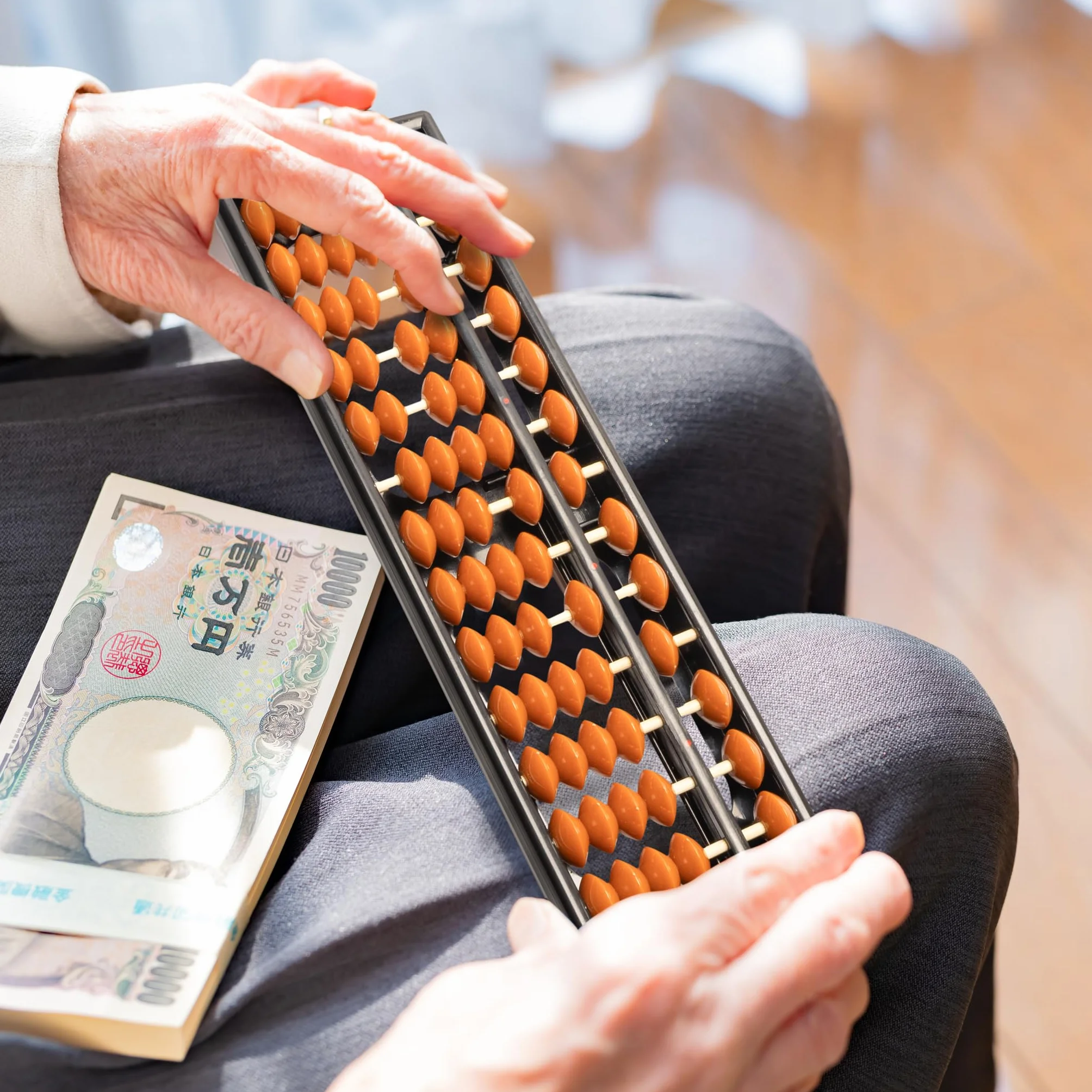 Yellow Mountain Imports Soroban Abacus - 13 kolumn, 24,5 cm profesjonalny japoński kalkulator do matematyki psychicznej i nauki Montessori
