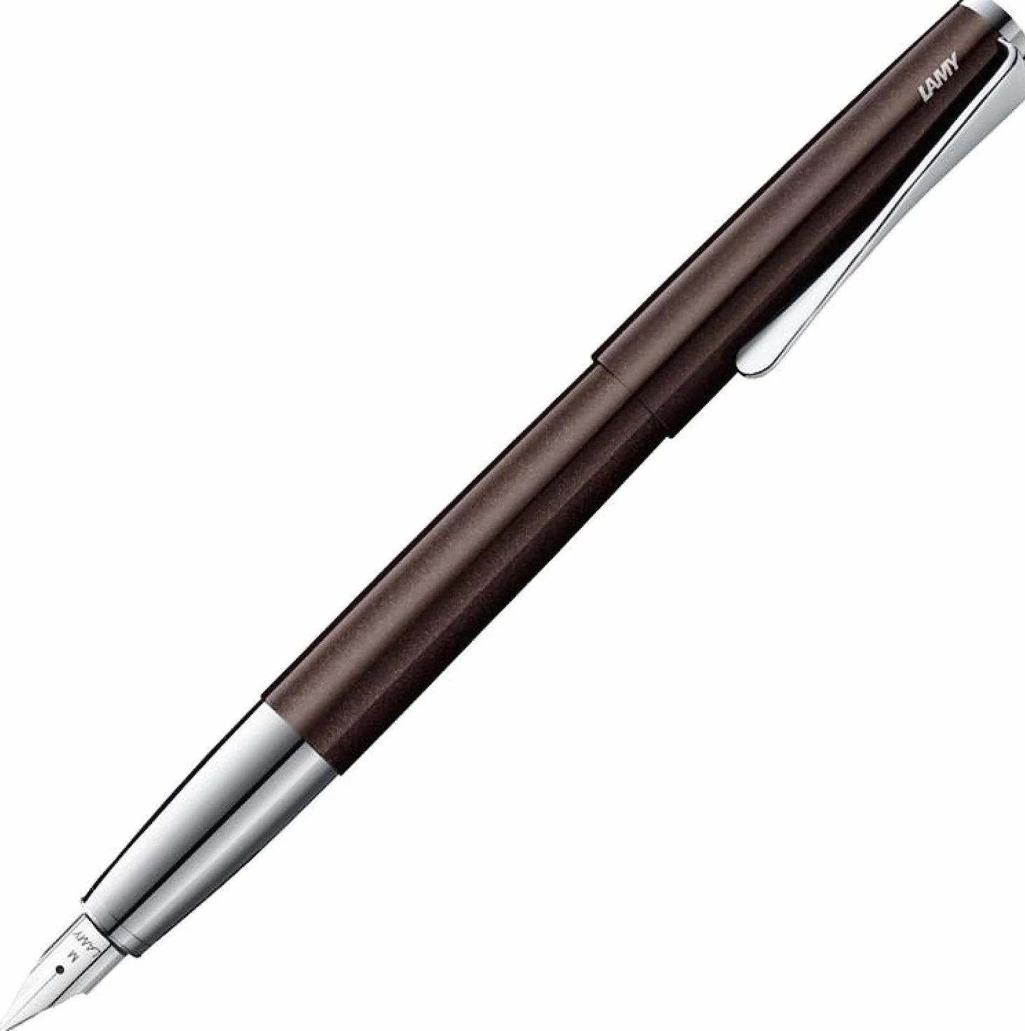 Lamy Studio Pi??ro wieczne ciemnobr?zowe, uniwersalne pi??ro wieczne w eleganckiej, ca?kowicie metalowej obudowie - stal??wka z 14-karatowego z?ota, cz??ciowo platynowana i szeroko?? linii EF, zawiera