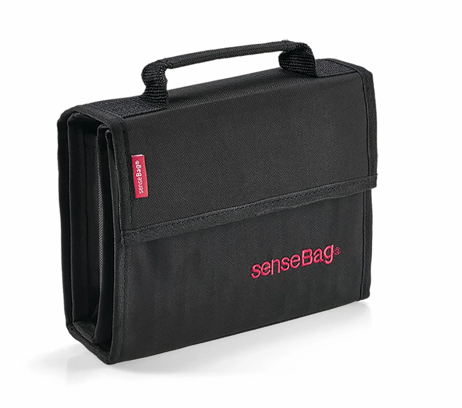 senseBag Wallet black na 36 markerów, torba z tkaniny poliestrowej z 24 kieszeniami na pisaki
