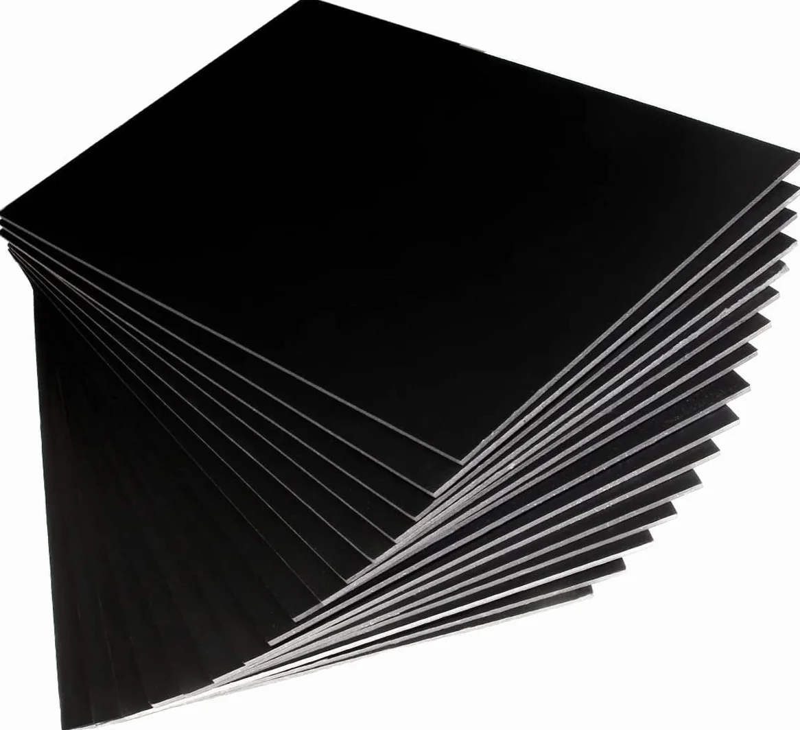 STARVAST Opakowanie 16 czarnych kartonów piankowych A3, 5 mm płyta z pianki polistyrenowej, czarna deska piankowa do sztuki, prezentacji, szkoły, biura (297 mm×420 mmM)