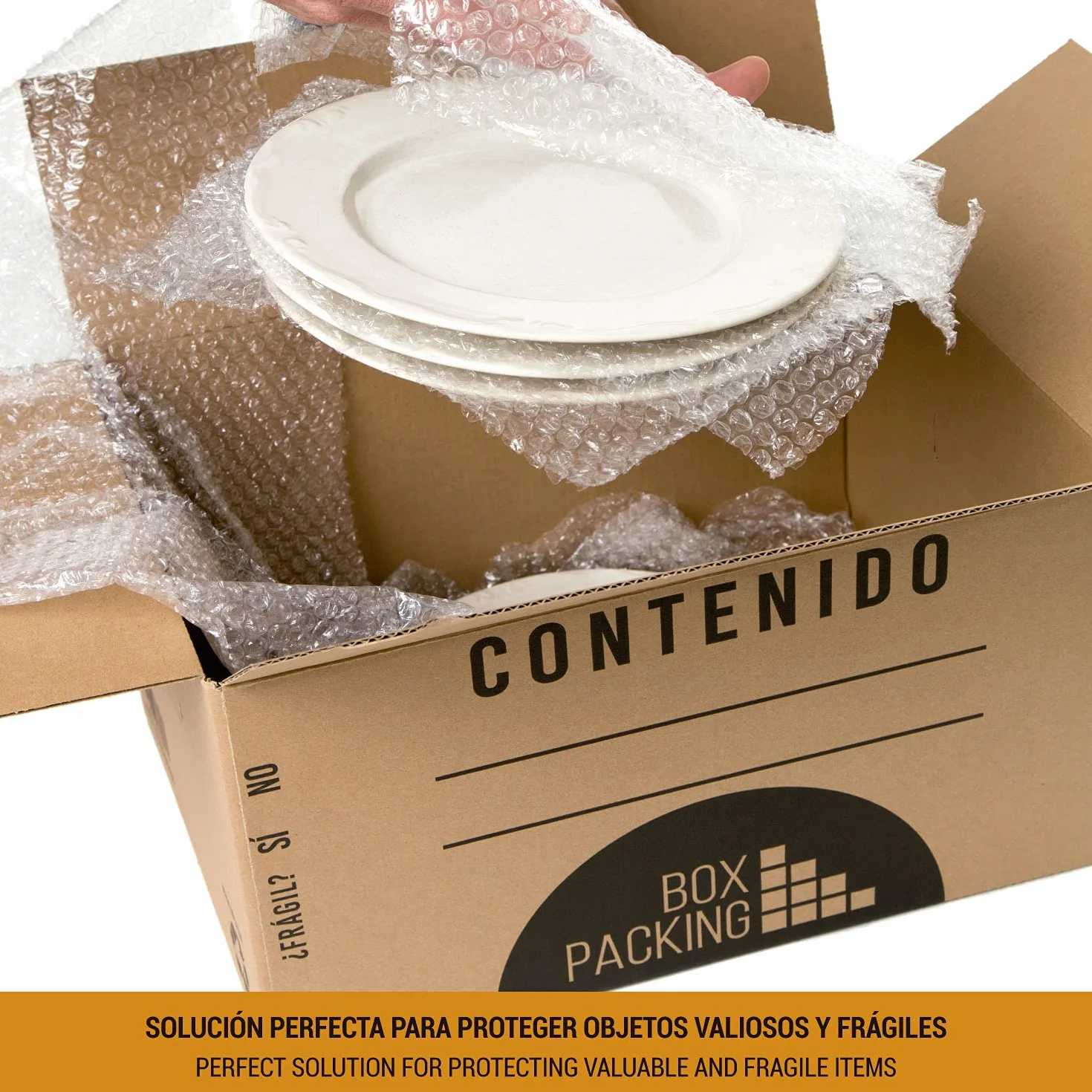 BOXPACKING | Folia Bąbelkowa | 50 cm szerokości x 25 m długości | Folia z Wypustkami Do Pakowania i Przeprowadzek