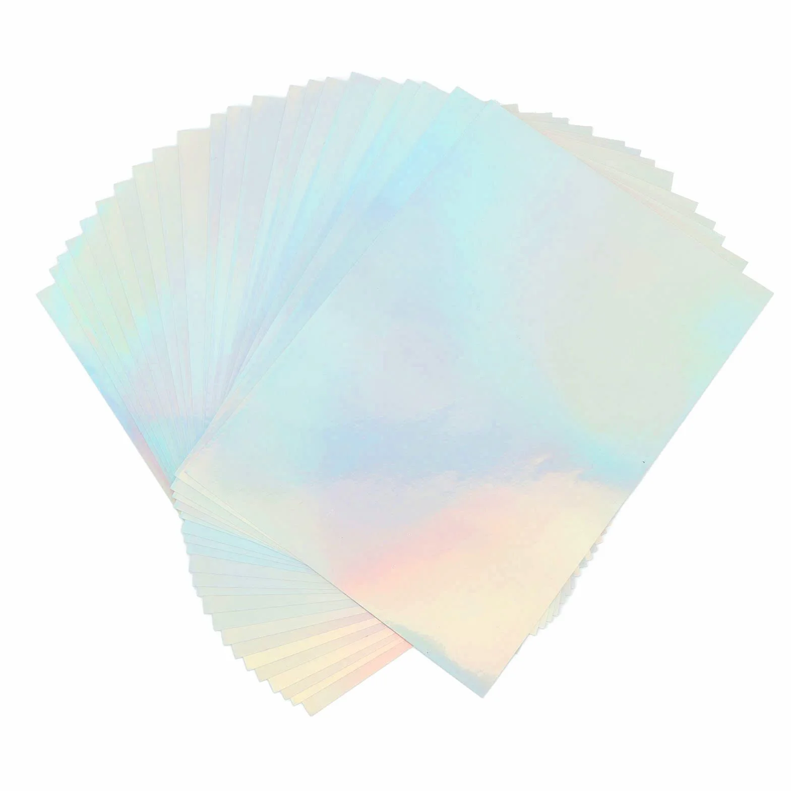 22 Arkusze A4 Papier do Naklejek Holograficznych do Druku, Wodoodporna Folia Aluminiowana Laserowo Papier Holograficzny w Sztyfcie, 210 Mm X 297 Mm / 8 X 12 Cali Rozmiar