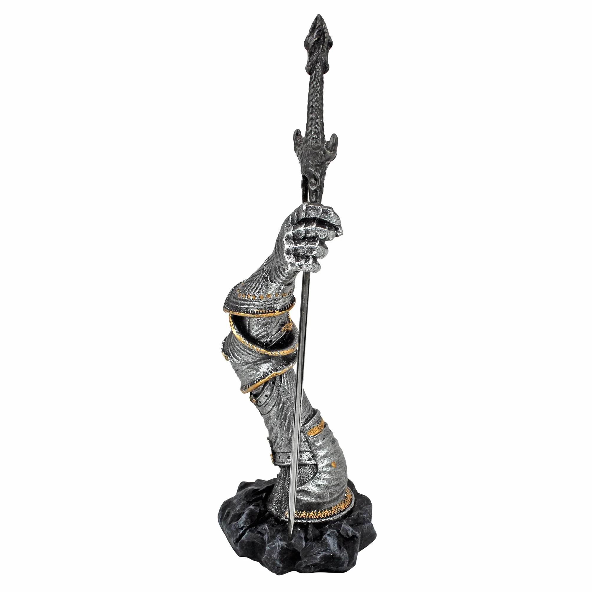 Design Toscano CL4118 King Arthur's Sword of Excalibur otwieracz do listów biurko posąg, 25,5 cm, żywica poliestrowa, wykończenie cynowe