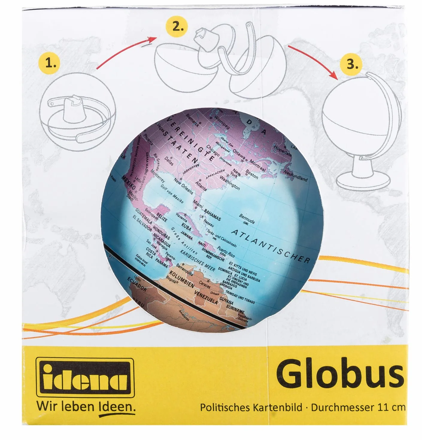 Idena Globus z mapą polityczną 11 cm do szkoły