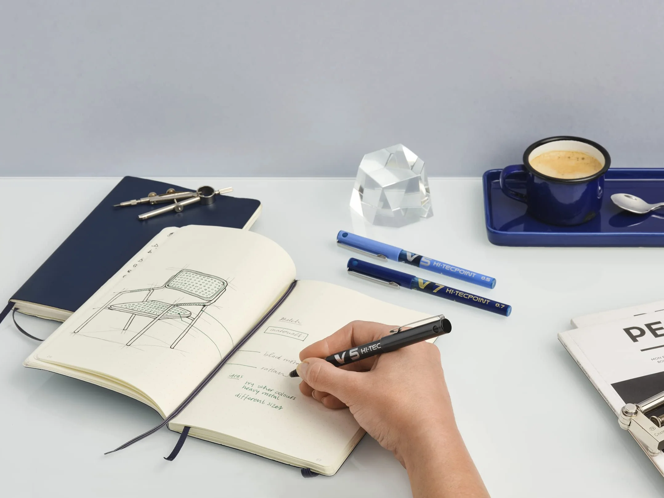 PILOT Hi-Tecpoint V5 zestaw 4 x cienkopis kulkowy czarny